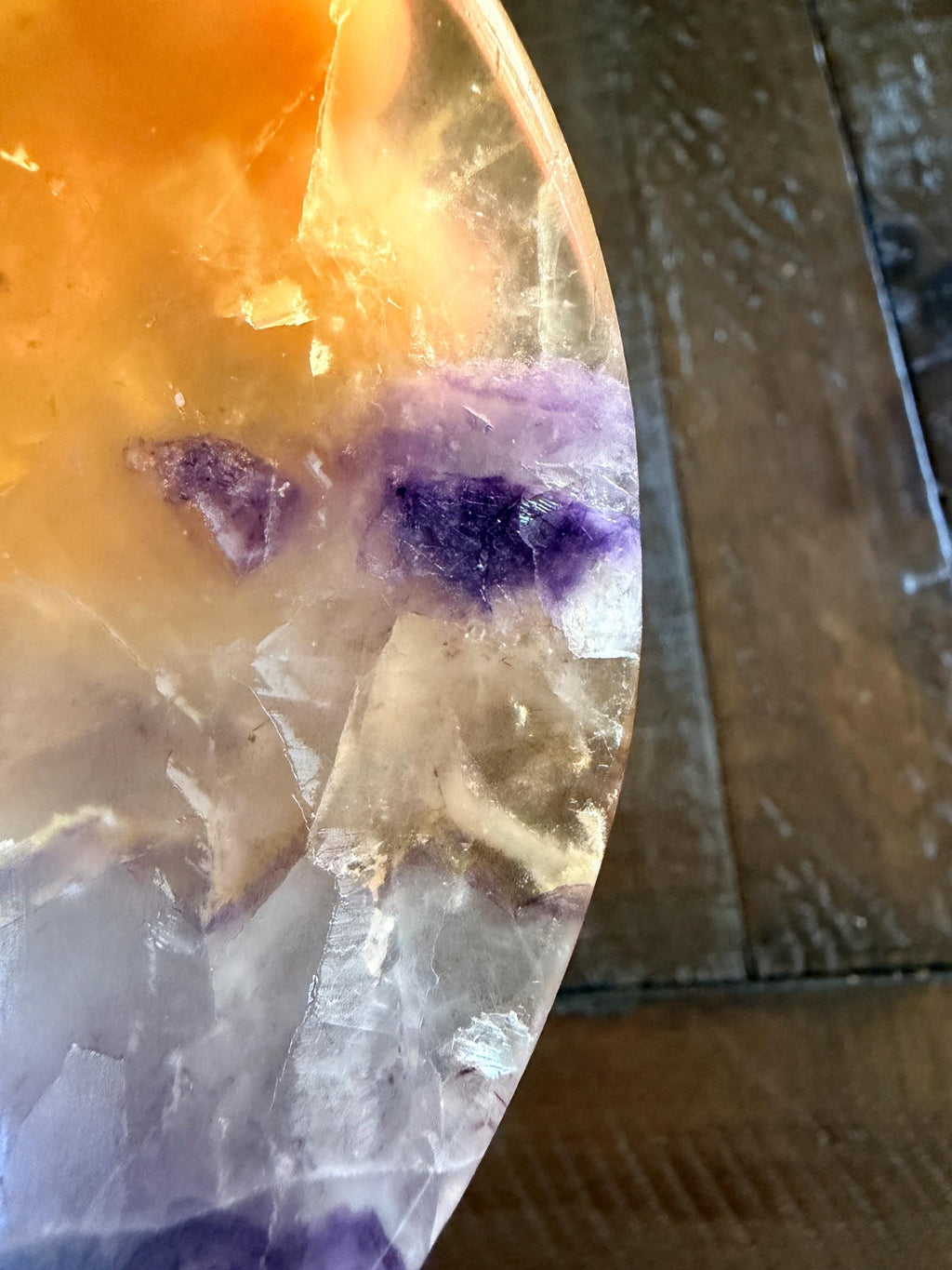 Vibrant Natural Fluorite Bowl | Gorgeous Yellow & Purple Crystal | Home Décor & Altar