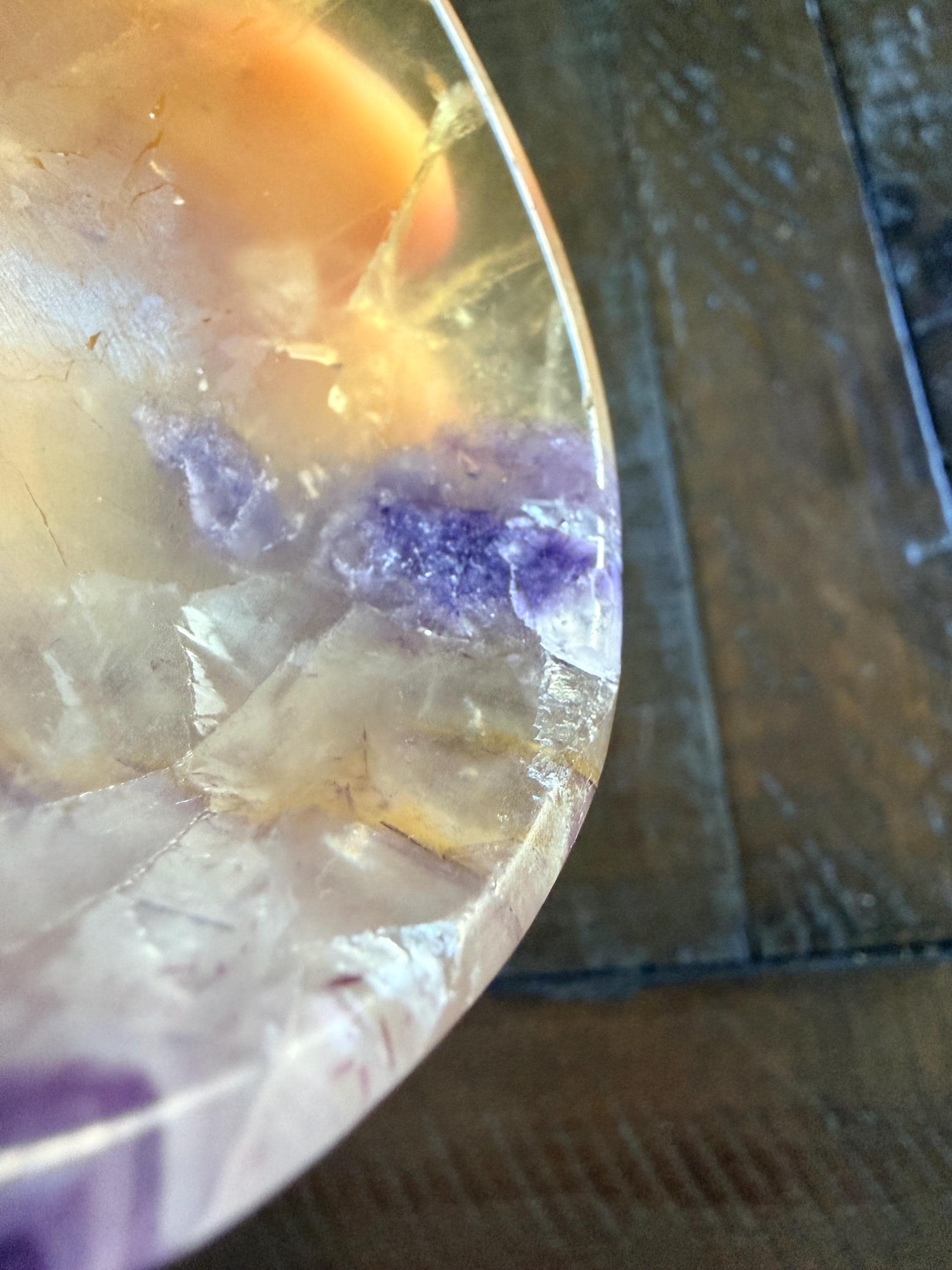 Vibrant Natural Fluorite Bowl | Gorgeous Yellow & Purple Crystal | Home Décor & Altar