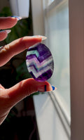 Rainbow Fluorite Palm Stone | High-Quality Natural Crystal | Pocket Stone for Meditation