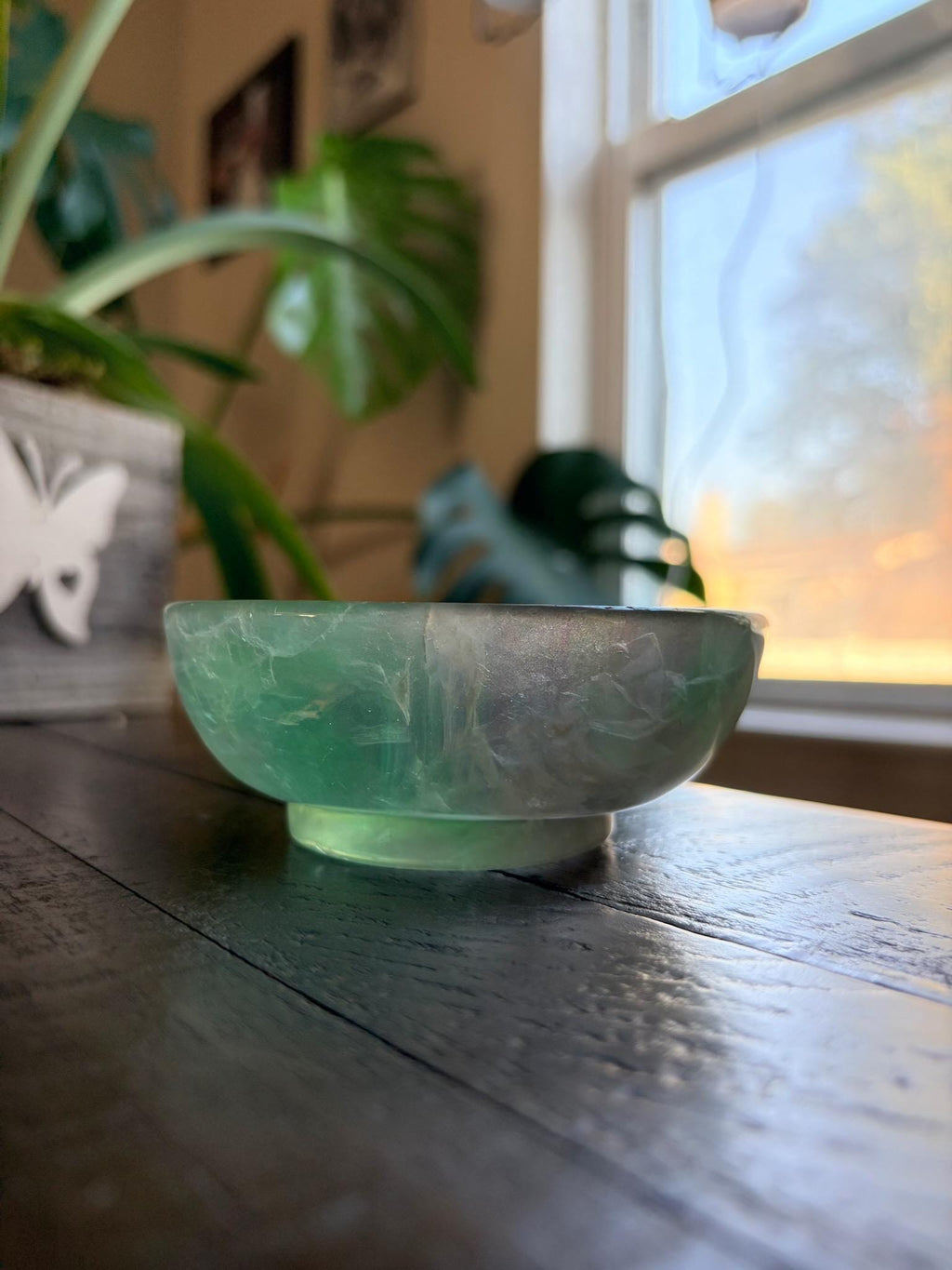Rainbow Fluorite Bowl | Vibrant Natural Crystal Carving | Polished Gemstone Dish | Unique Home Décor