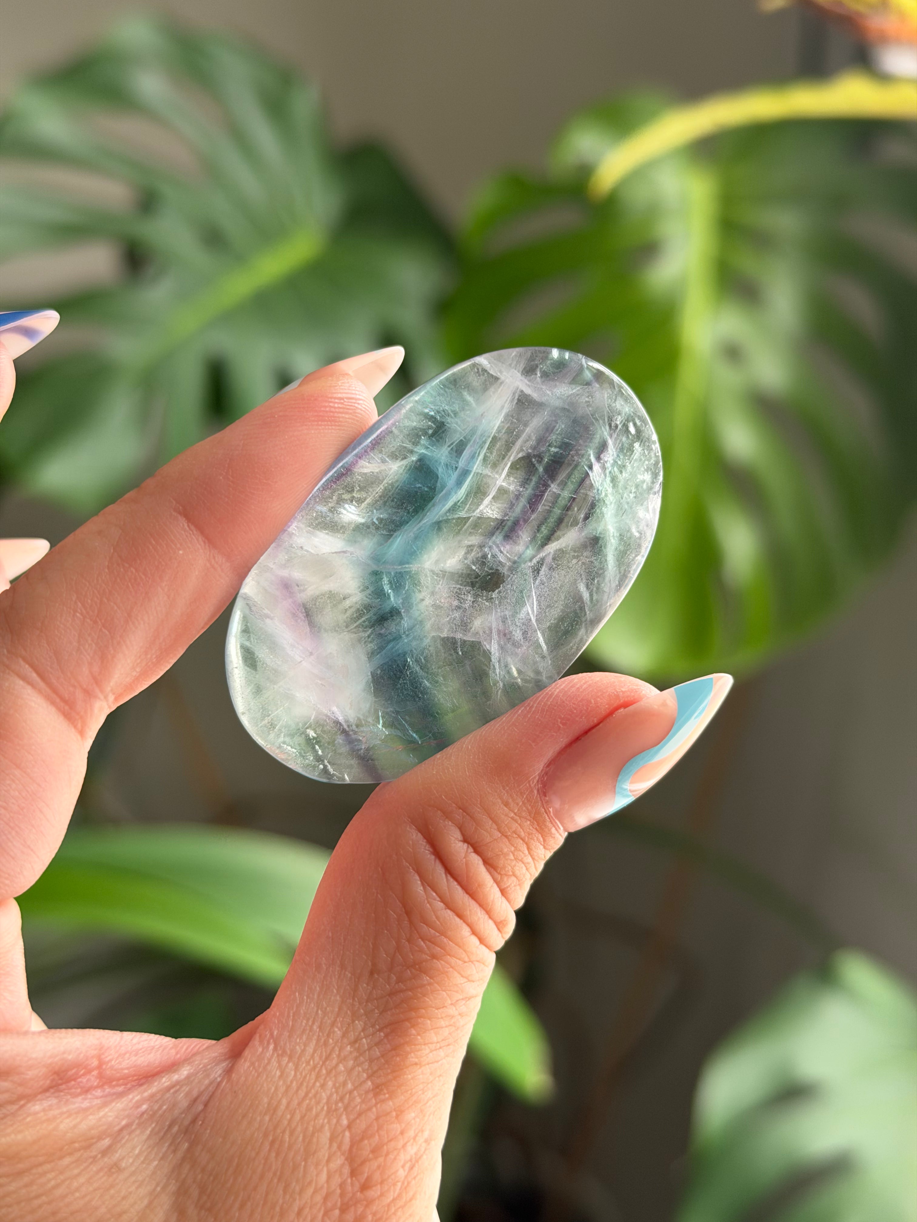 Rainbow Fluorite Palm Stone