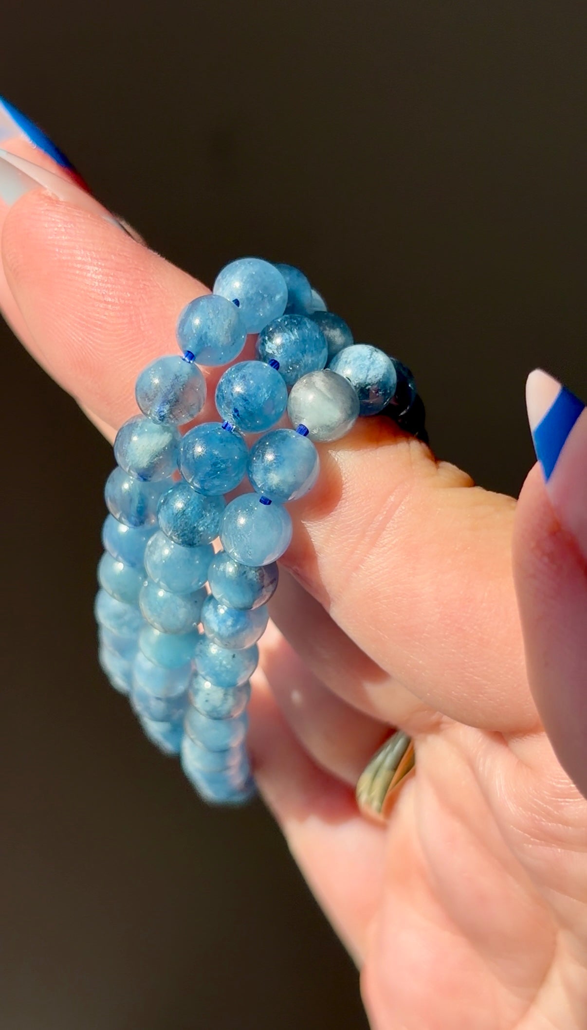 Aquamarine Beaded Bracelet