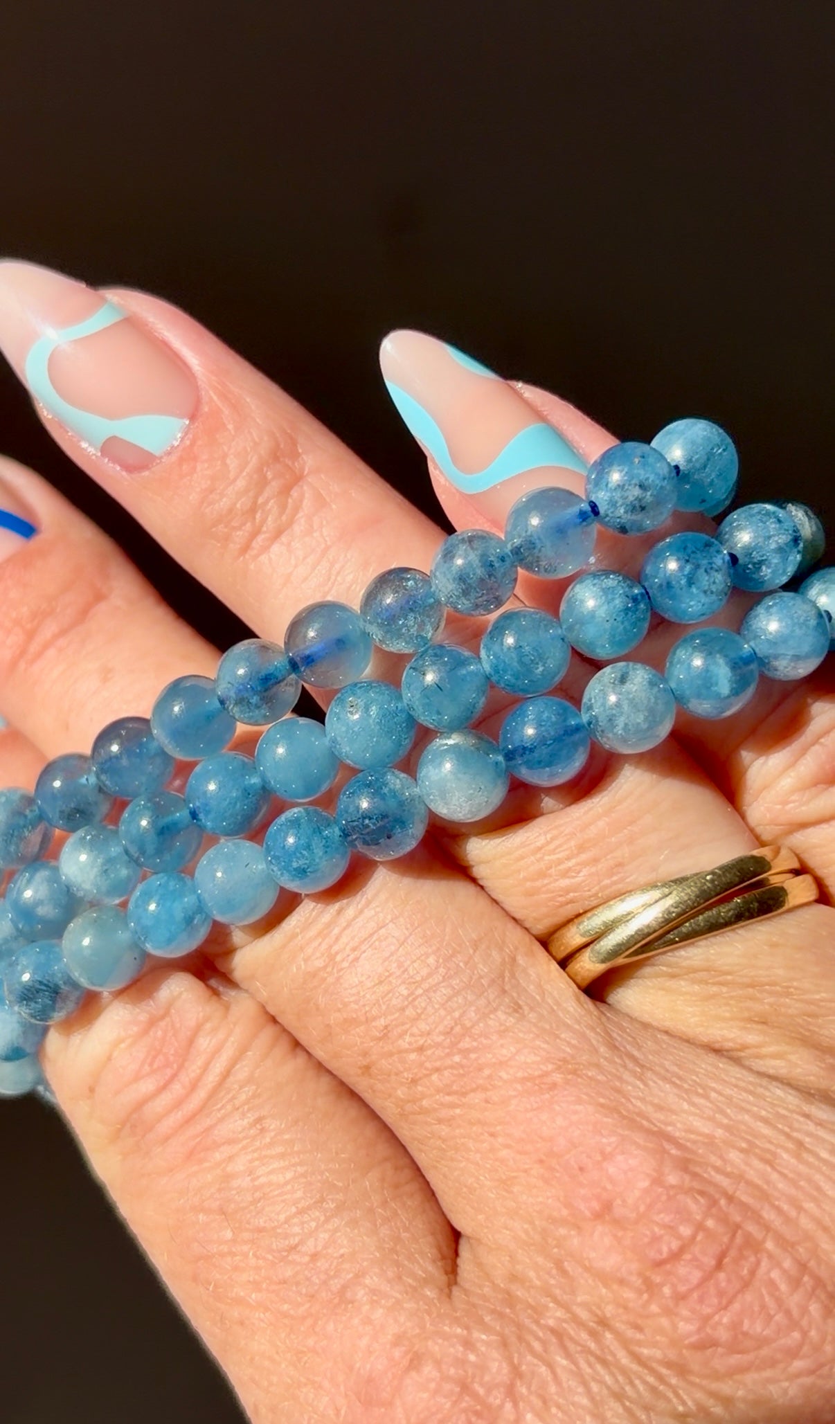 Aquamarine Beaded Bracelet