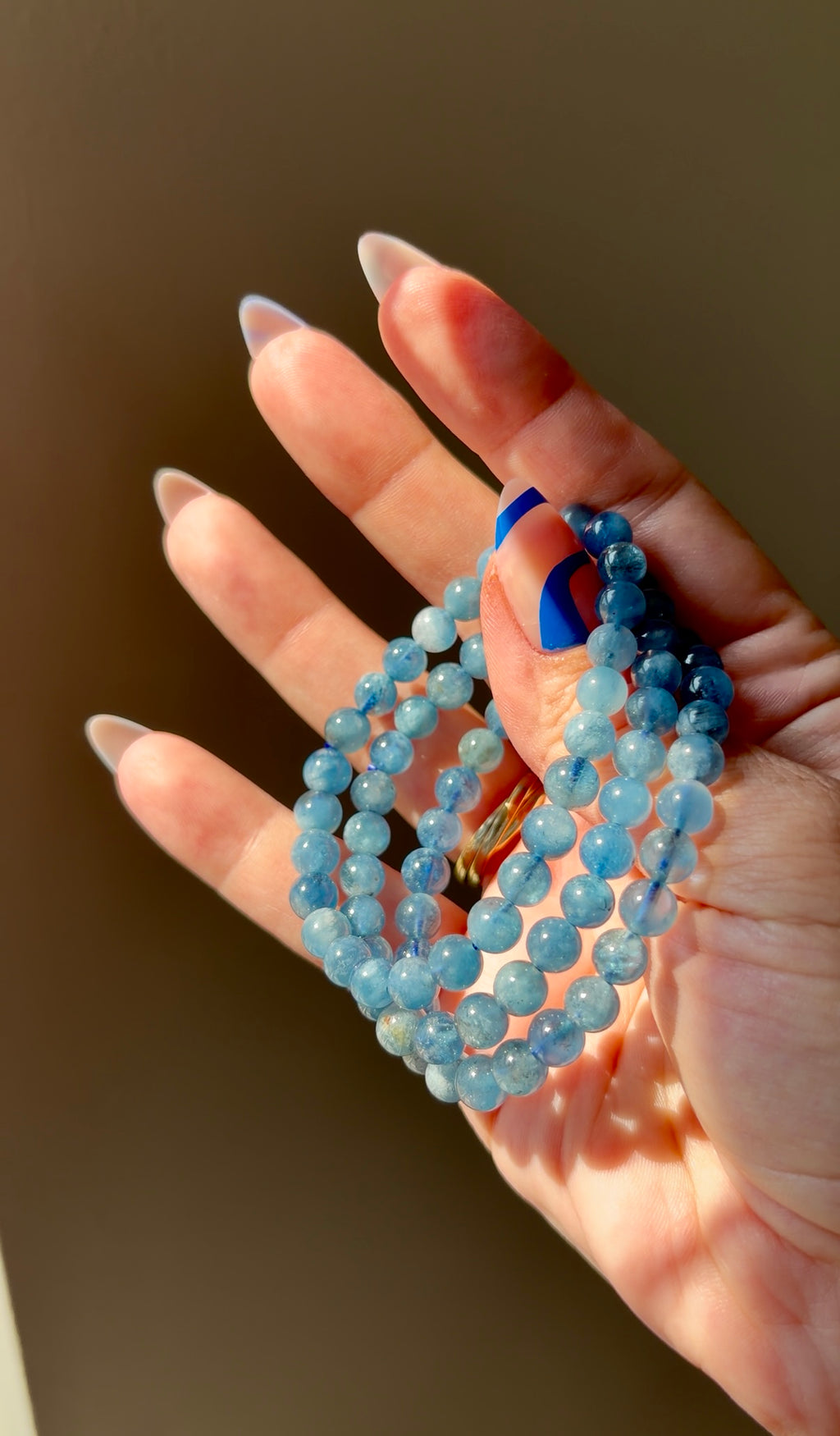 Aquamarine Beaded Bracelet