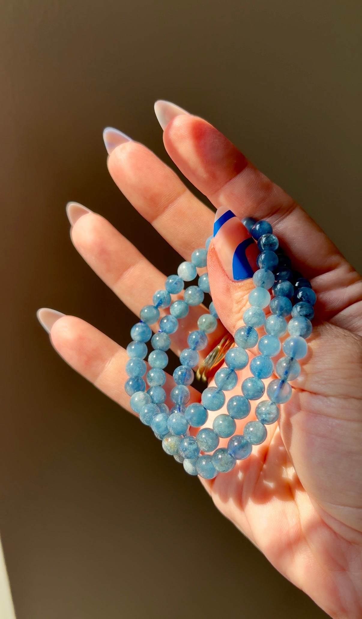 Aquamarine Beaded Bracelet