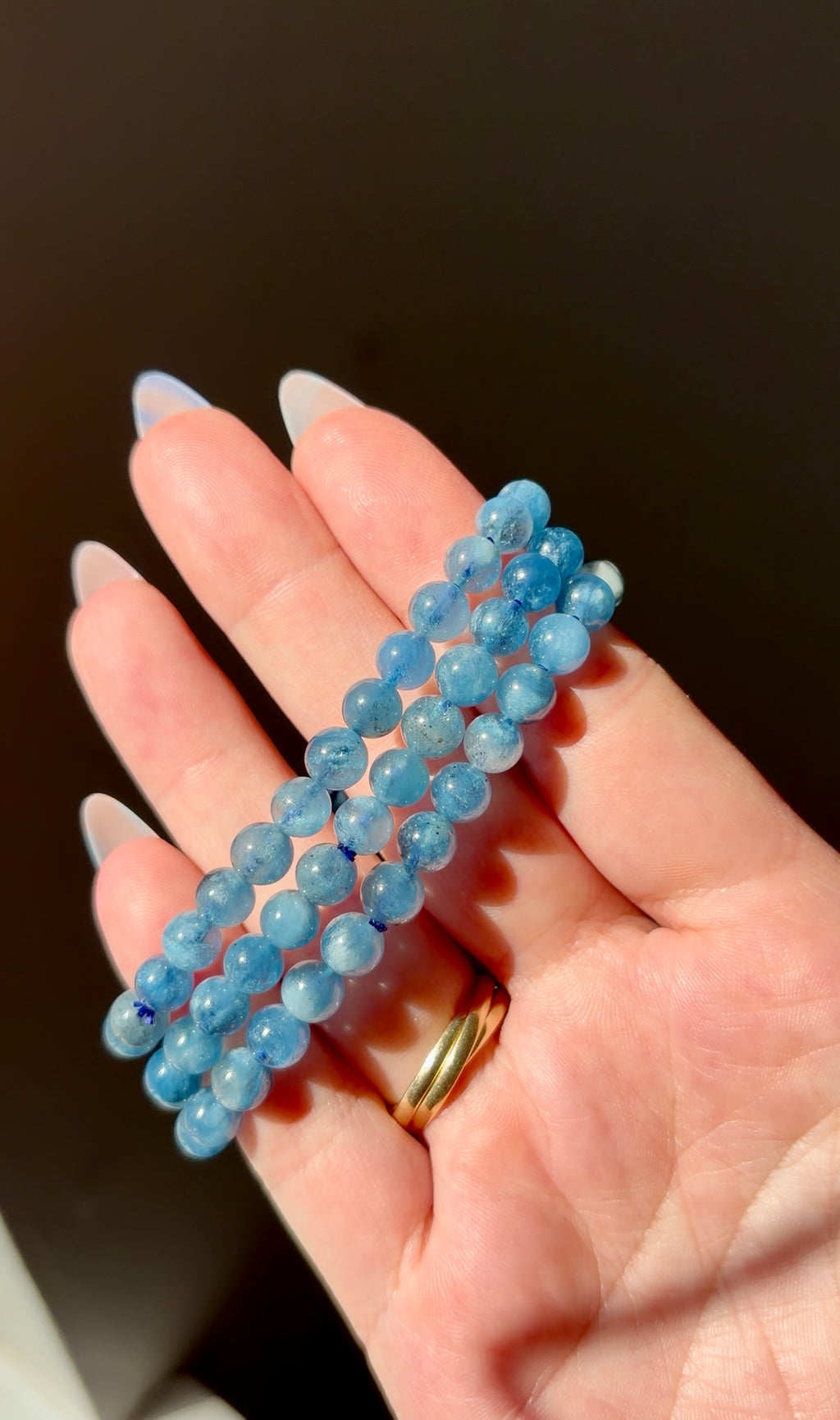 Aquamarine Beaded Bracelet