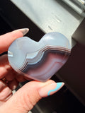 Natural Swazi Agate Heart Carving | Beautiful Patterns | Healing Crystal & Home Décor