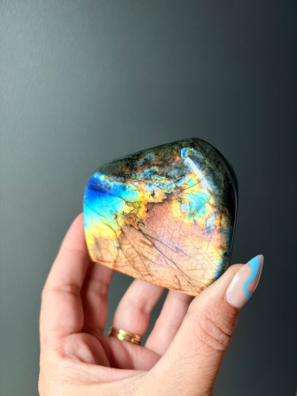 Stunning Flashy Labradorite Freeform | High Flash Natural Crystal Display Stone | Home Decor