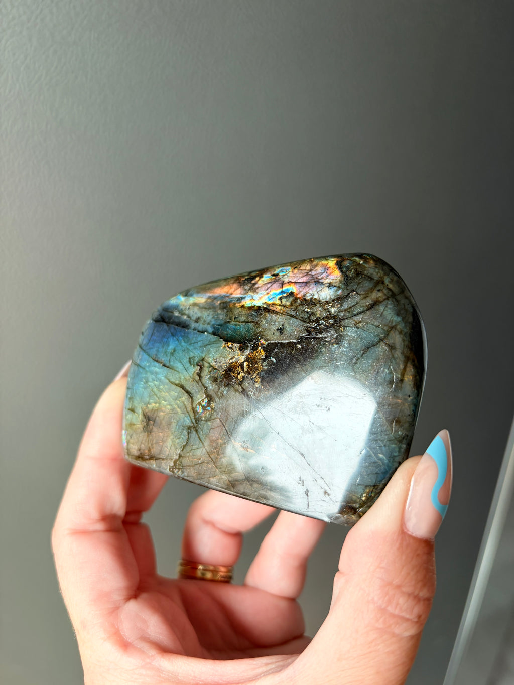 Stunning Flashy Labradorite Freeform | High Flash Natural Crystal Display Stone | Home Decor