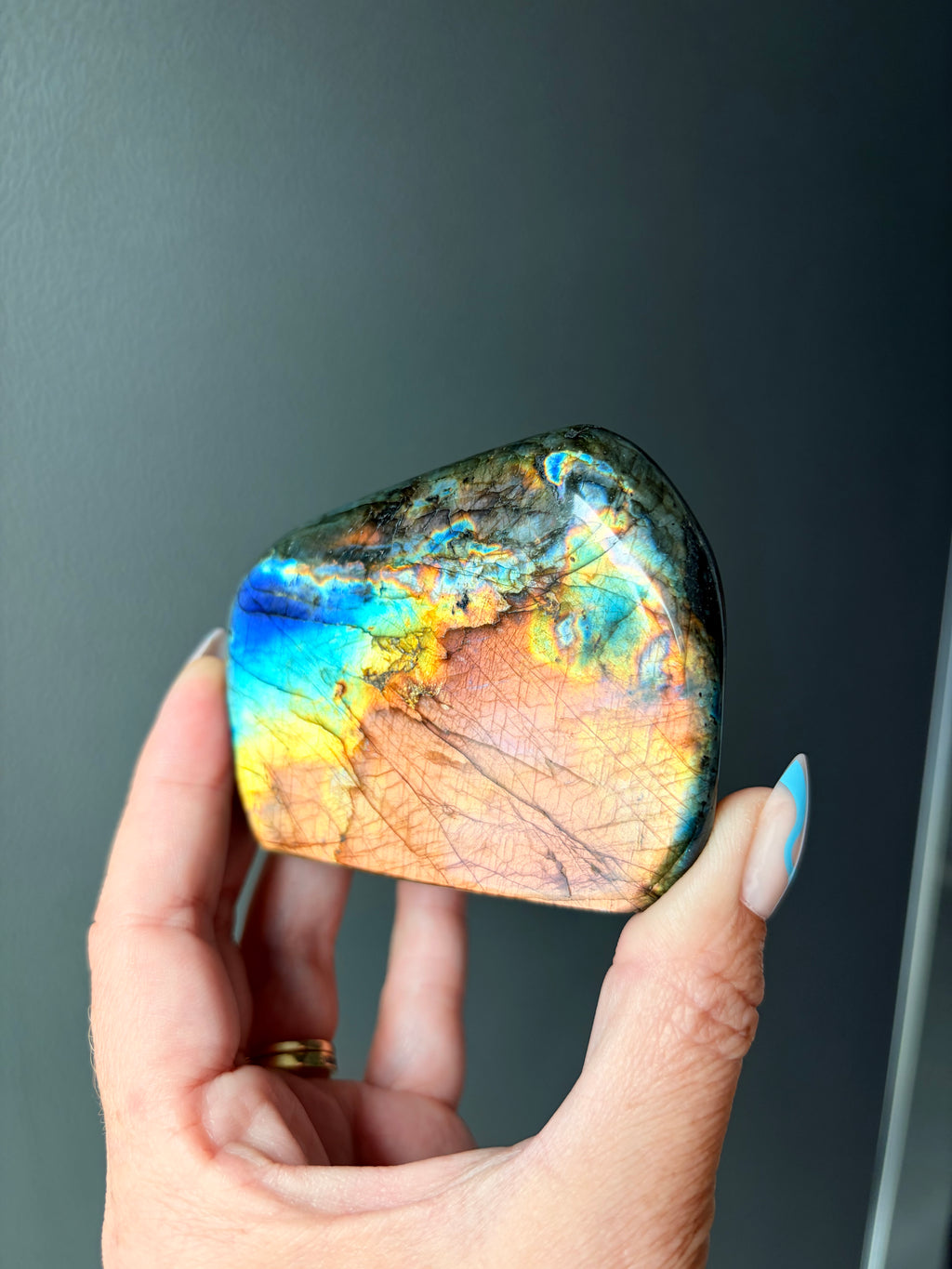 Stunning Flashy Labradorite Freeform | High Flash Natural Crystal Display Stone | Home Decor