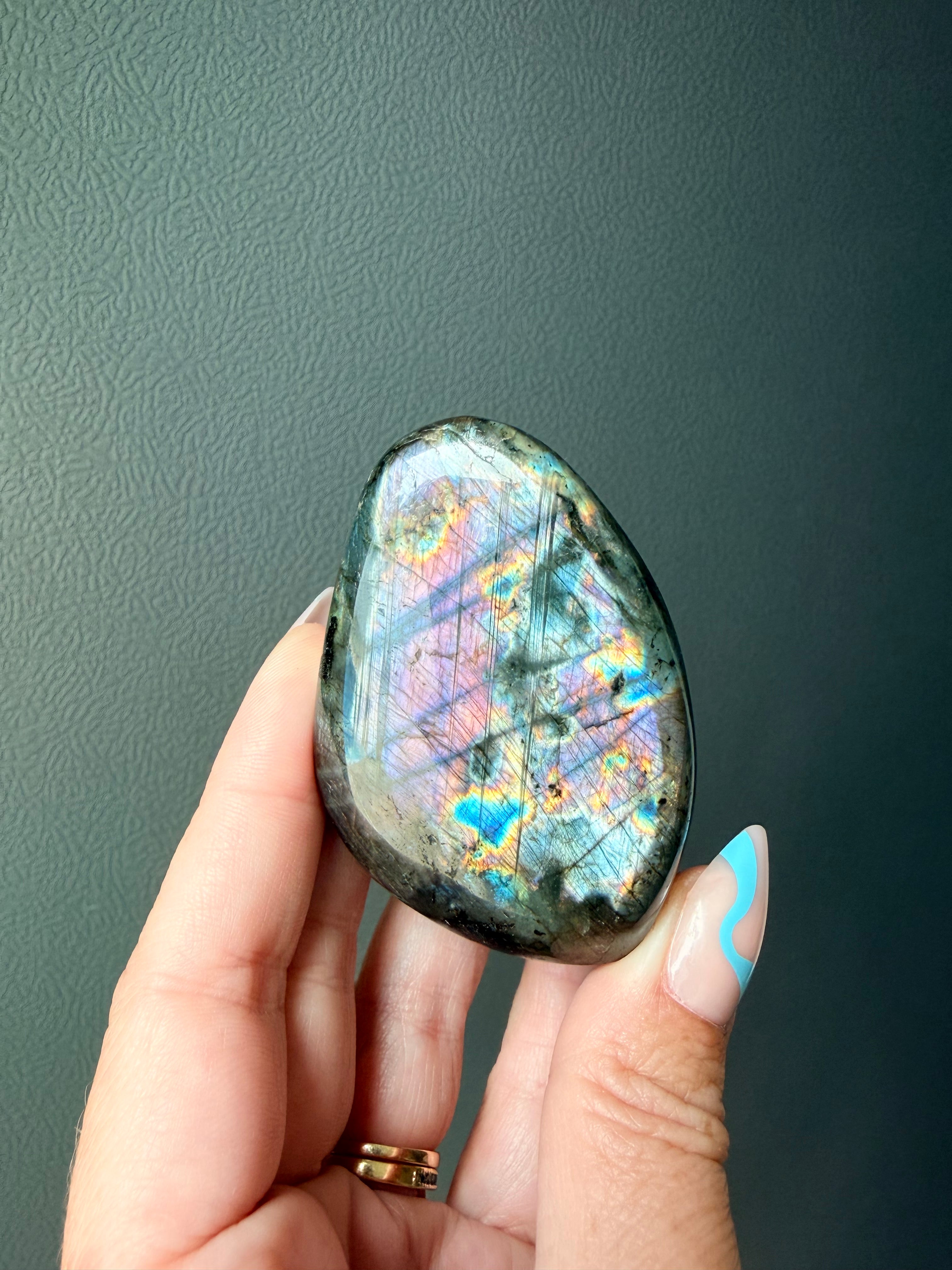 Stunning Flashy Labradorite Freeform | High Flash Natural Crystal Display Stone | Home Decor