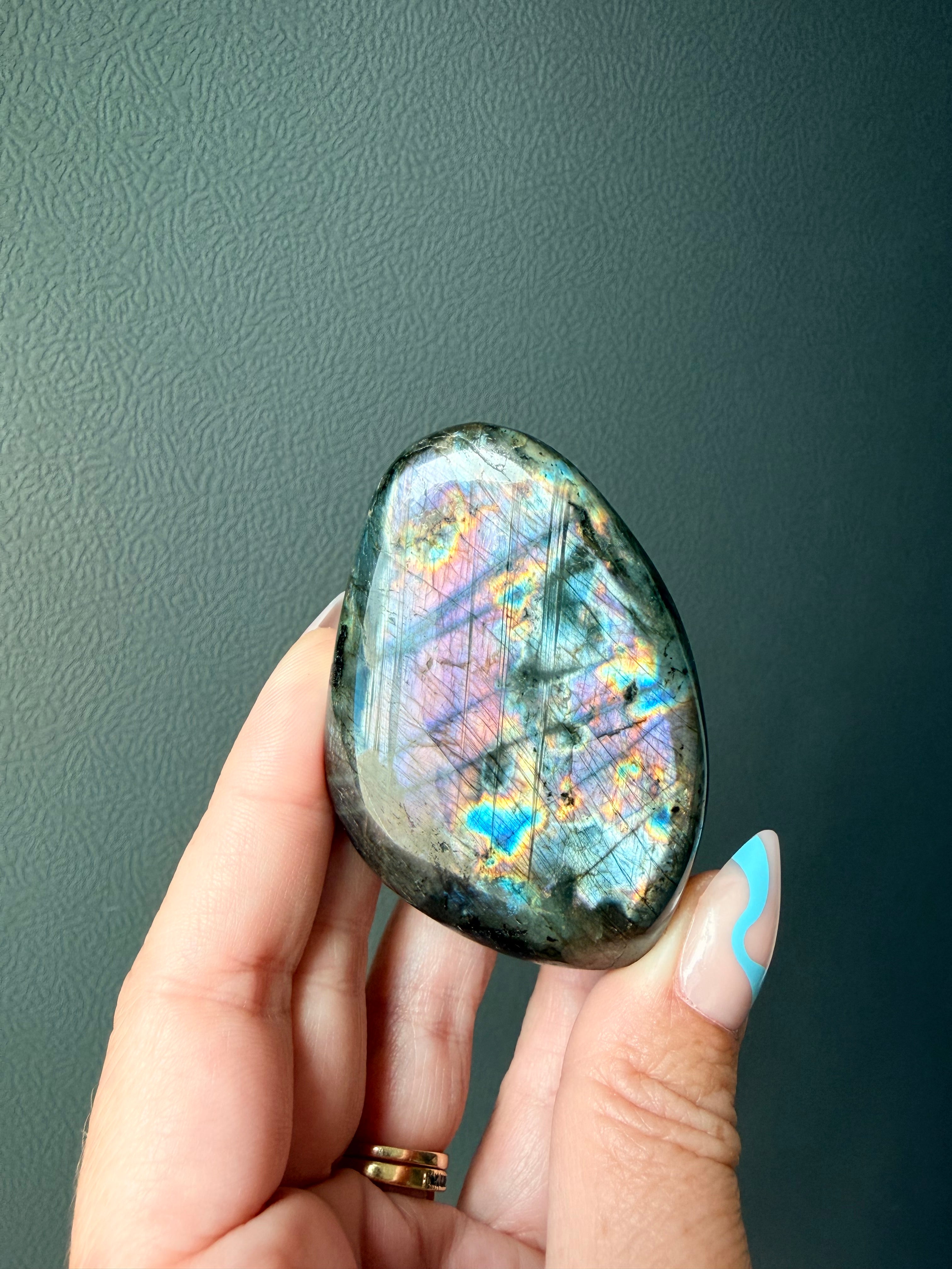 Stunning Flashy Labradorite Freeform | High Flash Natural Crystal Display Stone | Home Decor
