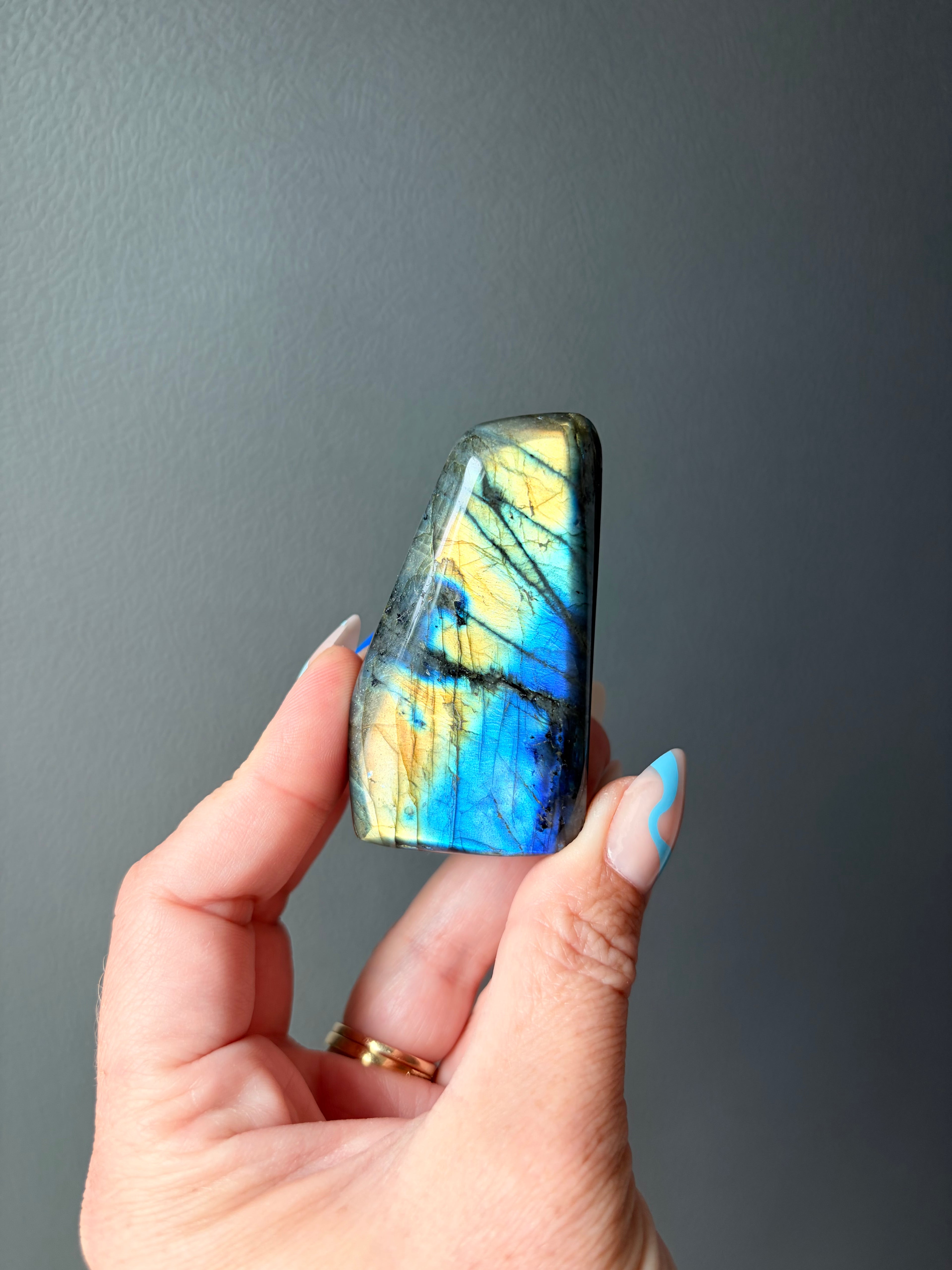 Stunning Flashy Labradorite Freeform | High Flash Natural Crystal Display Stone | Home Decor