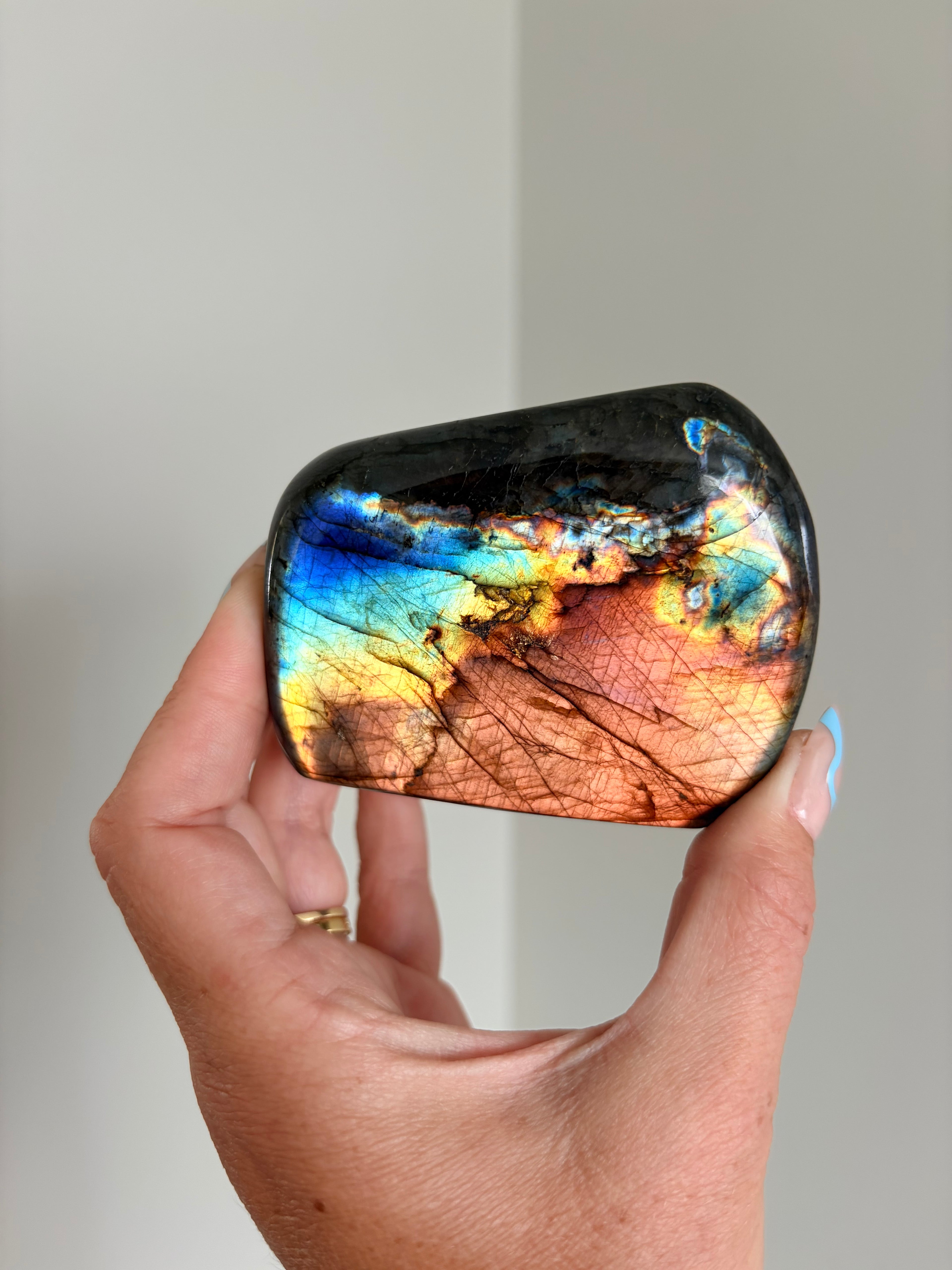 Stunning Flashy Labradorite Freeform | High Flash Natural Crystal Display Stone | Home Decor