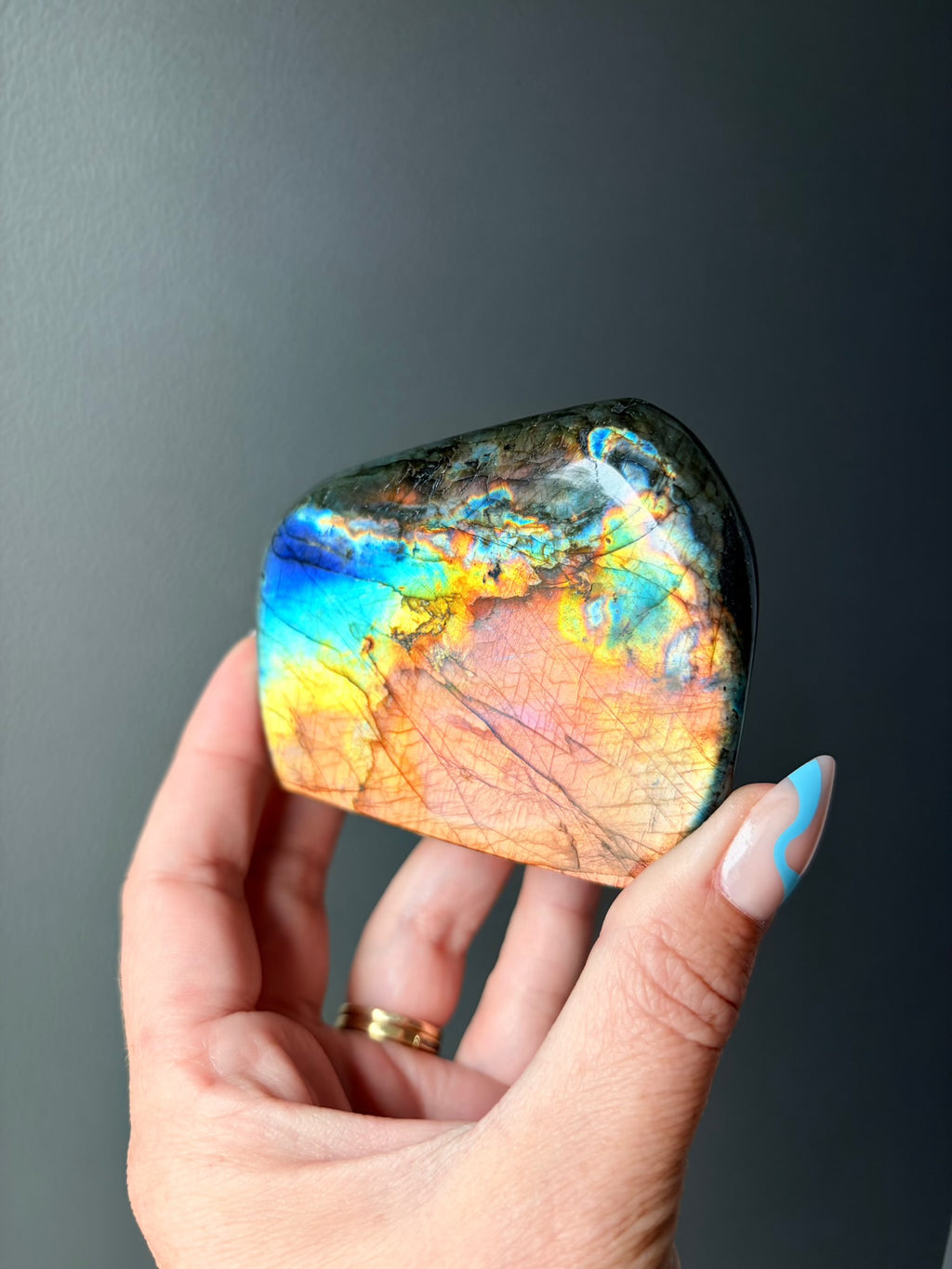Stunning Flashy Labradorite Freeform | High Flash Natural Crystal Display Stone | Home Decor