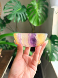 Vibrant Natural Fluorite Bowl | Gorgeous Yellow & Purple Crystal | Home Décor & Altar