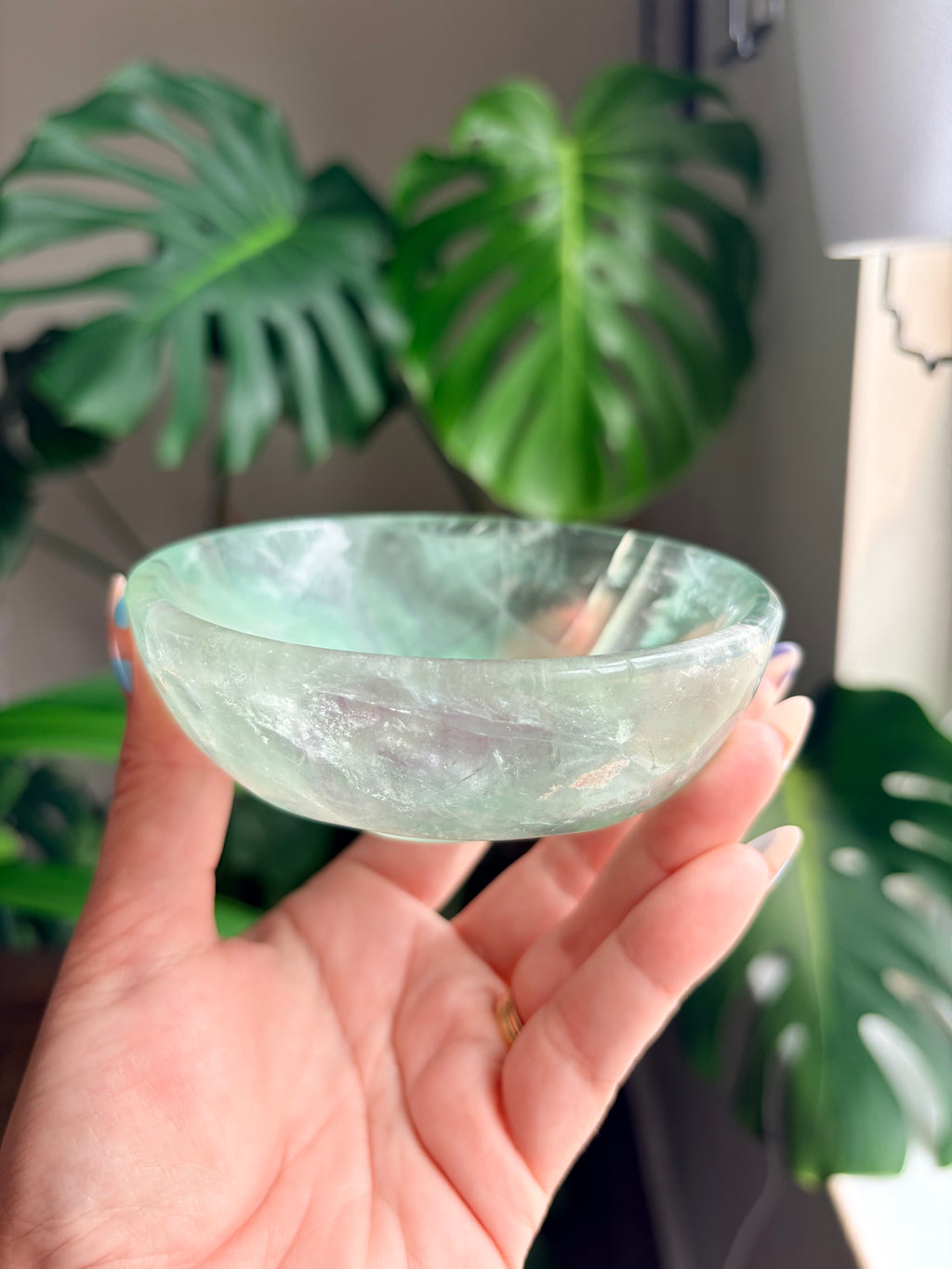 Vibrant Natural Fluorite Bowl | Gorgeous Green & Purple Crystal | Home Décor & Altar