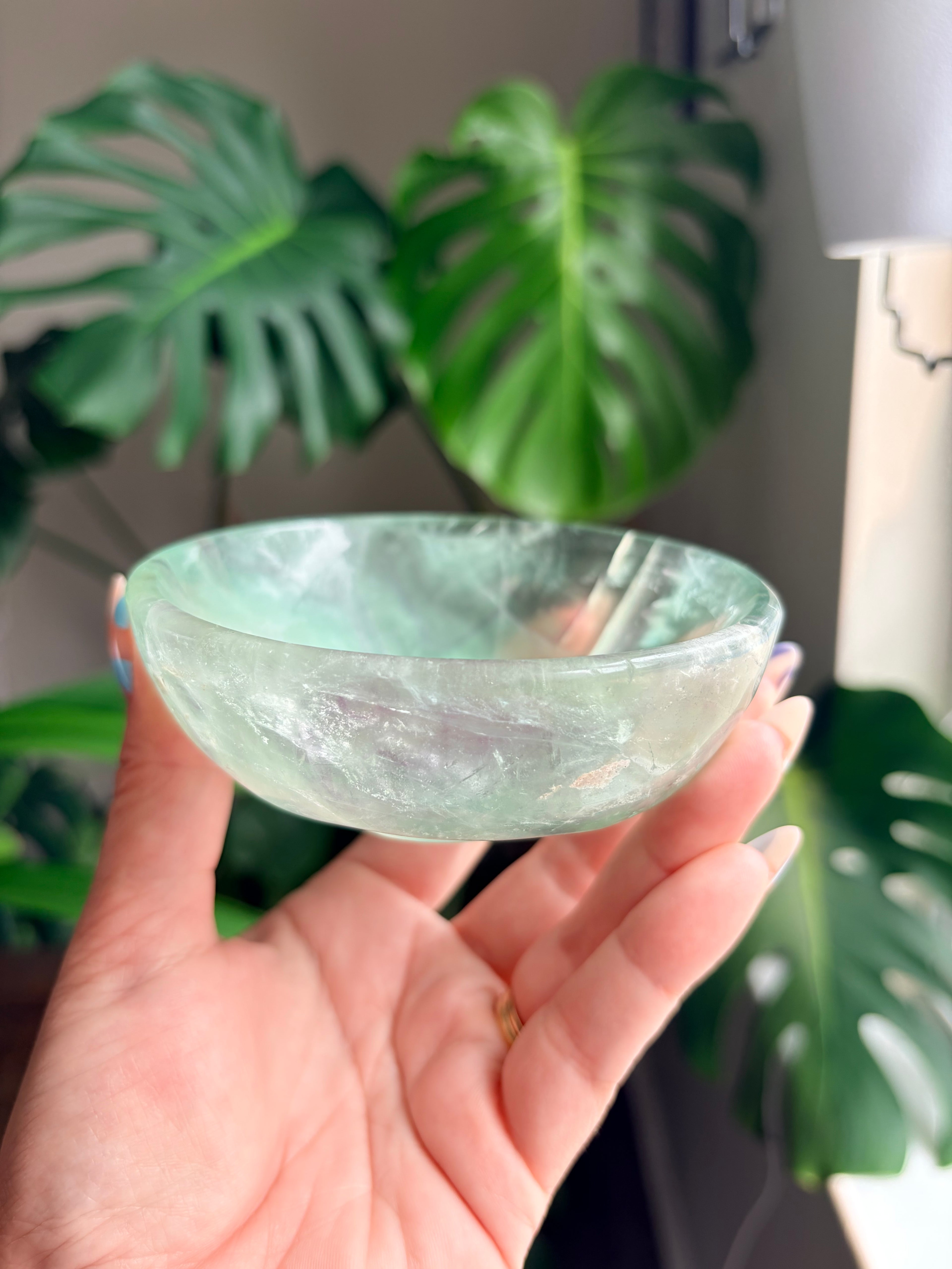 Vibrant Natural Fluorite Bowl | Gorgeous Green & Purple Crystal | Home Décor & Altar