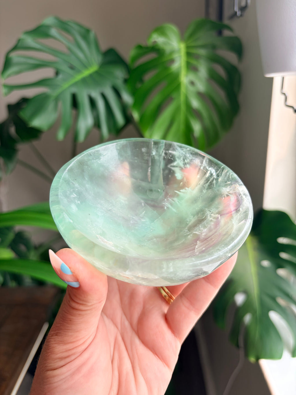 Vibrant Natural Fluorite Bowl | Gorgeous Green & Purple Crystal | Home Décor & Altar