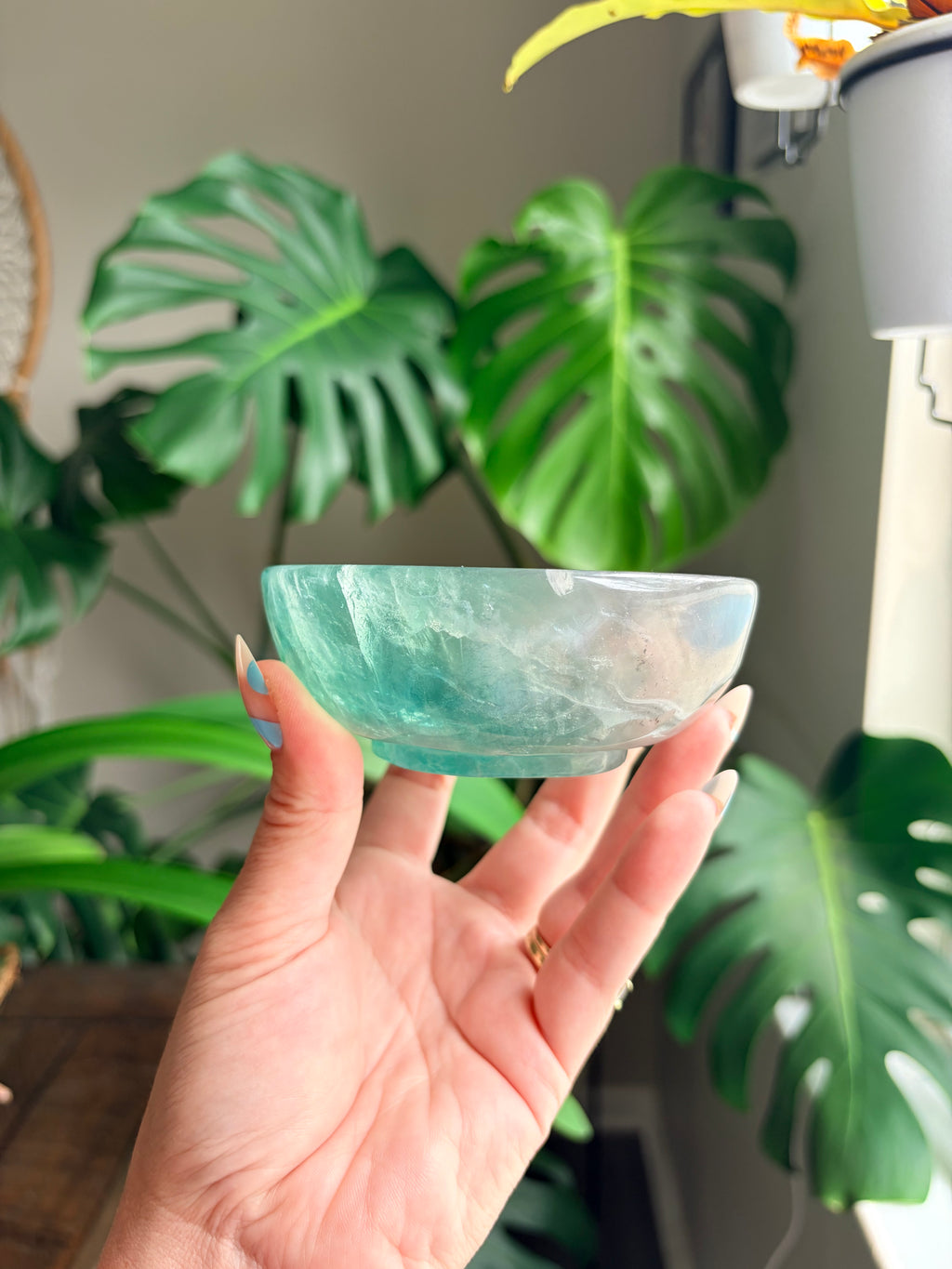 Vibrant Natural Fluorite Bowl | Gorgeous Teal Green Crystal | Home Décor & Altar