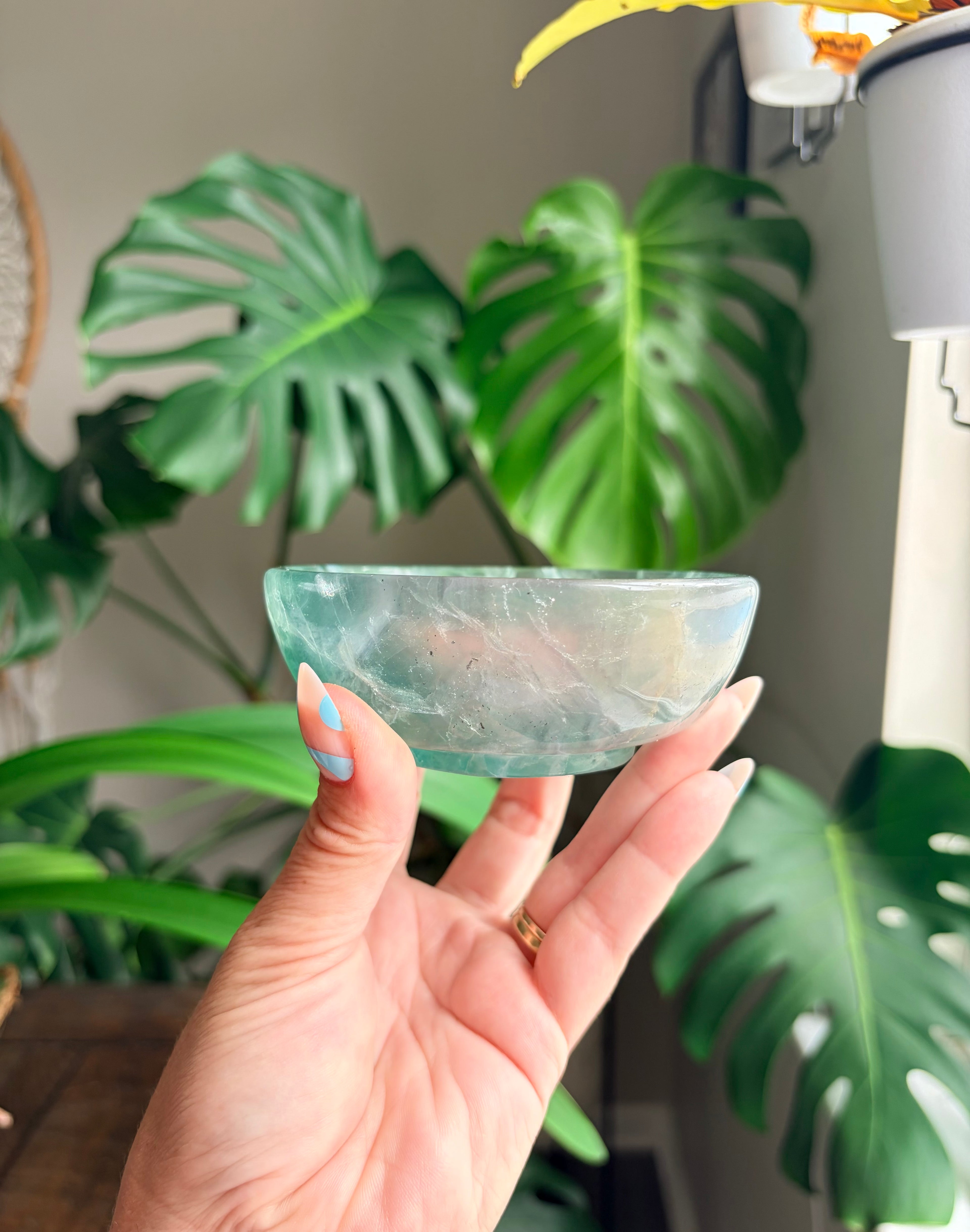 Vibrant Natural Fluorite Bowl | Gorgeous Teal Green Crystal | Home Décor & Altar