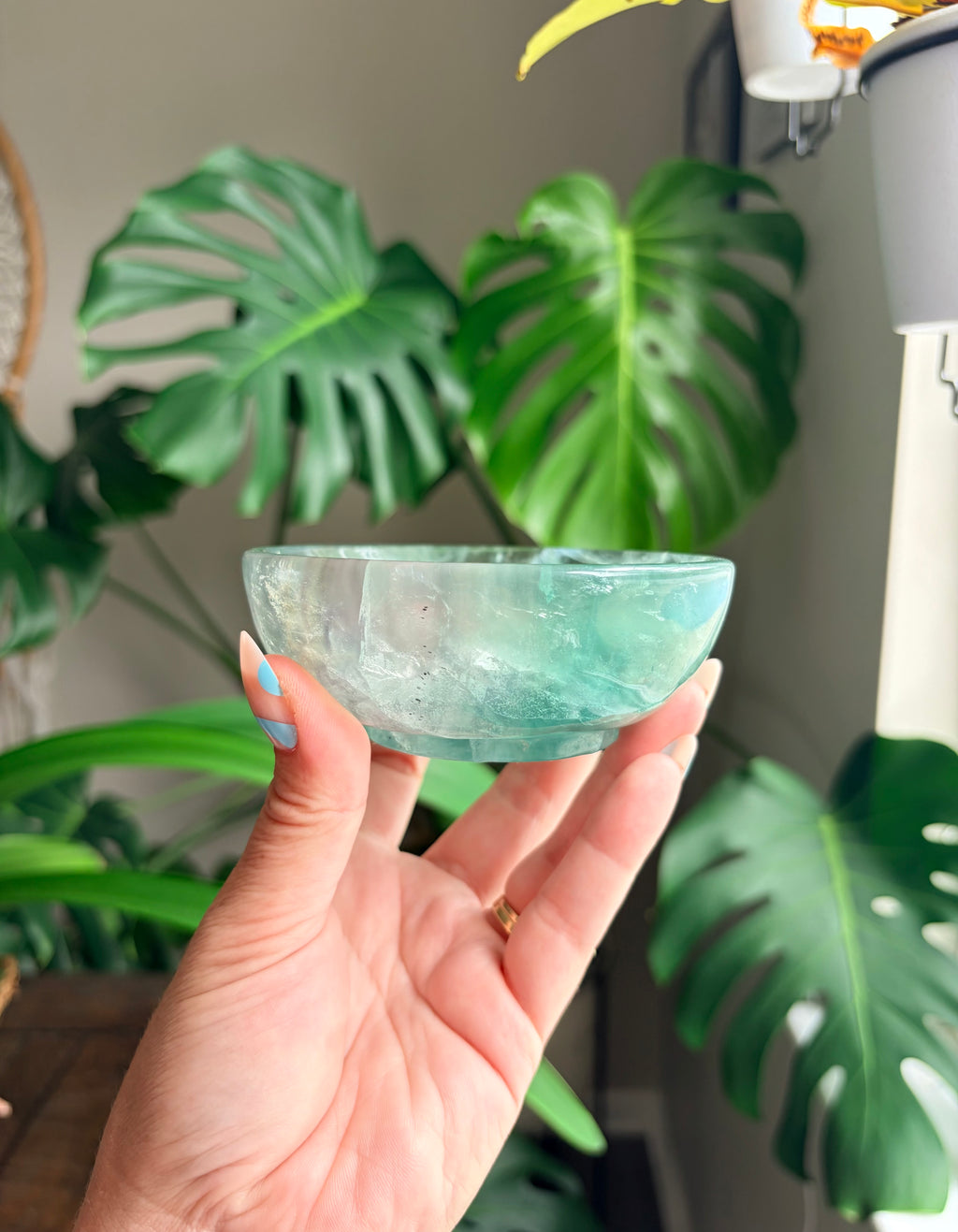 Vibrant Natural Fluorite Bowl | Gorgeous Teal Green Crystal | Home Décor & Altar