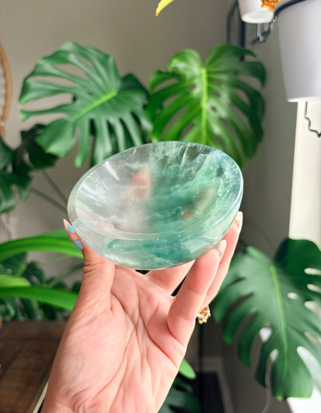 Vibrant Natural Fluorite Bowl | Gorgeous Teal Green Crystal | Home Décor & Altar