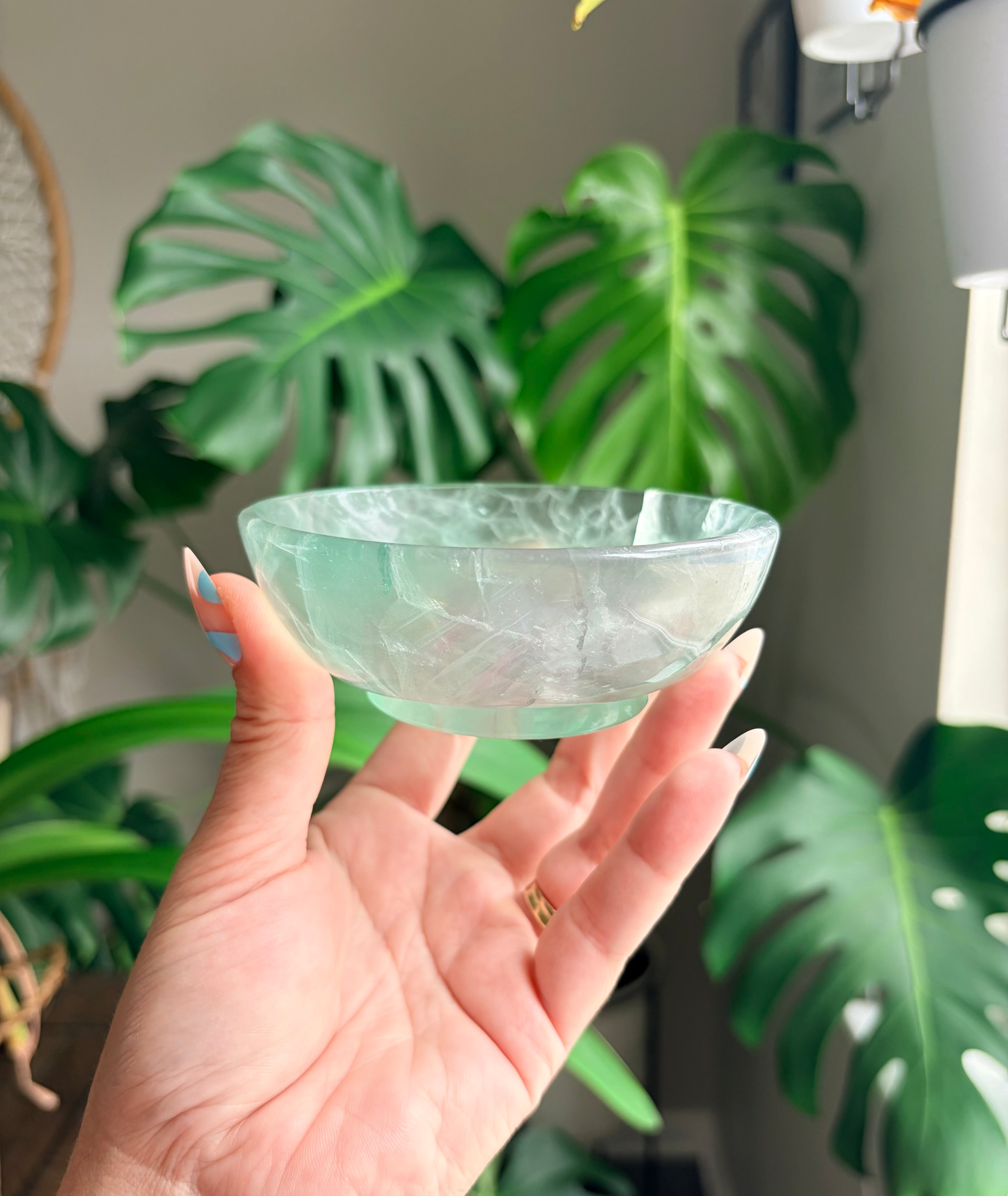 Rainbow Fluorite Bowl | Vibrant Natural Crystal Carving | Polished Gemstone Dish | Unique Home Décor