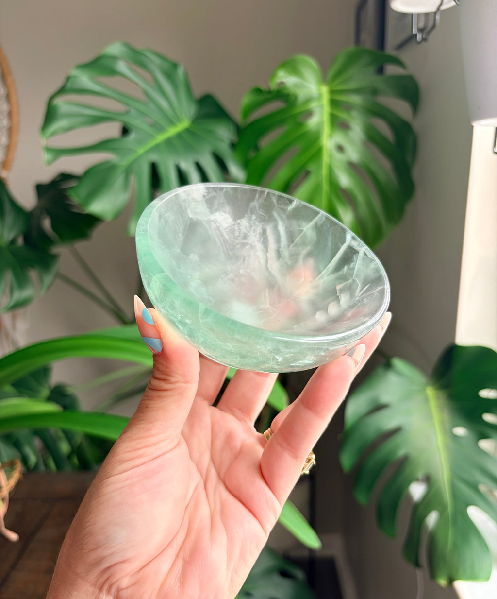 Rainbow Fluorite Bowl | Vibrant Natural Crystal Carving | Polished Gemstone Dish | Unique Home Décor