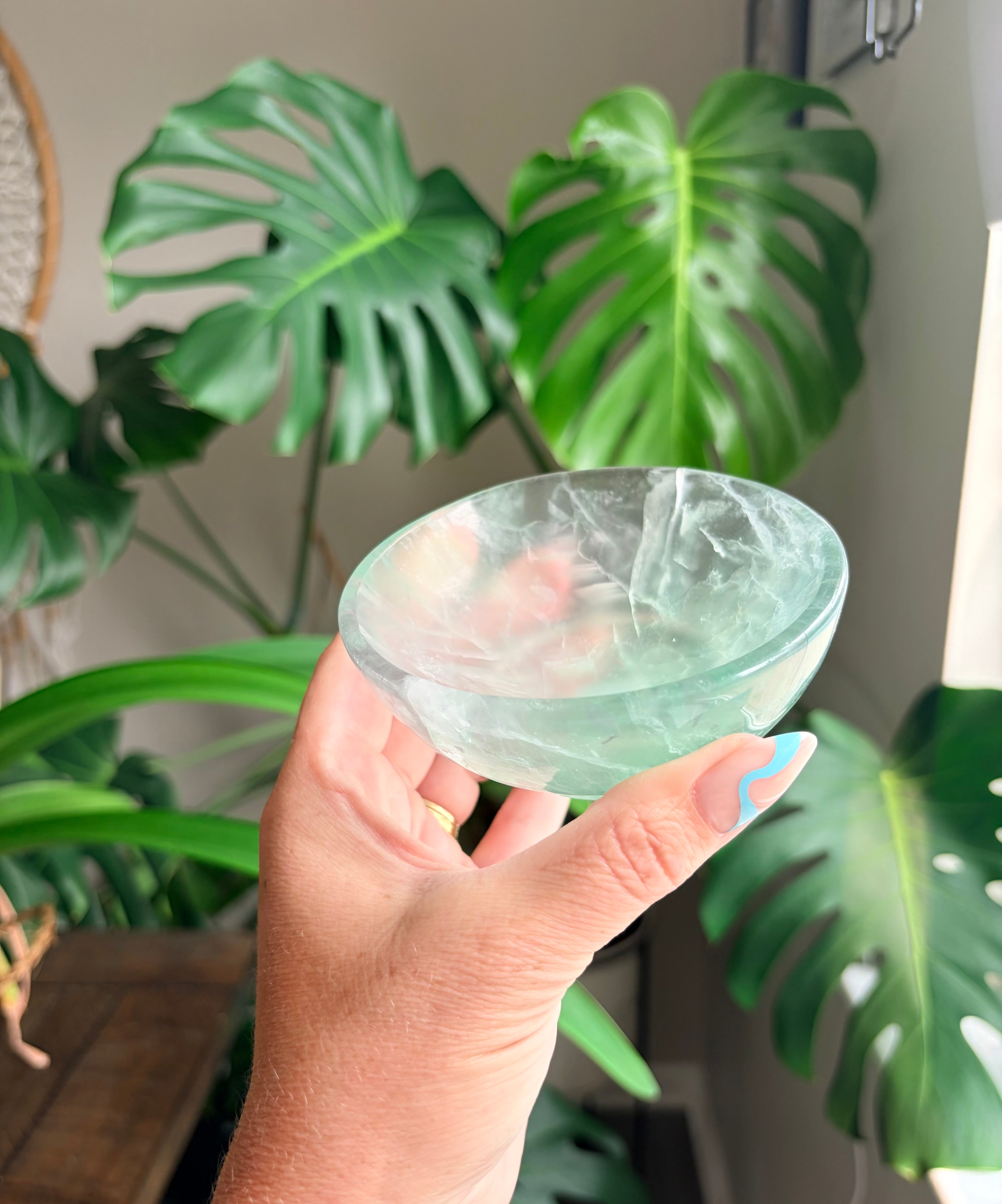 Rainbow Fluorite Bowl | Vibrant Natural Crystal Carving | Polished Gemstone Dish | Unique Home Décor