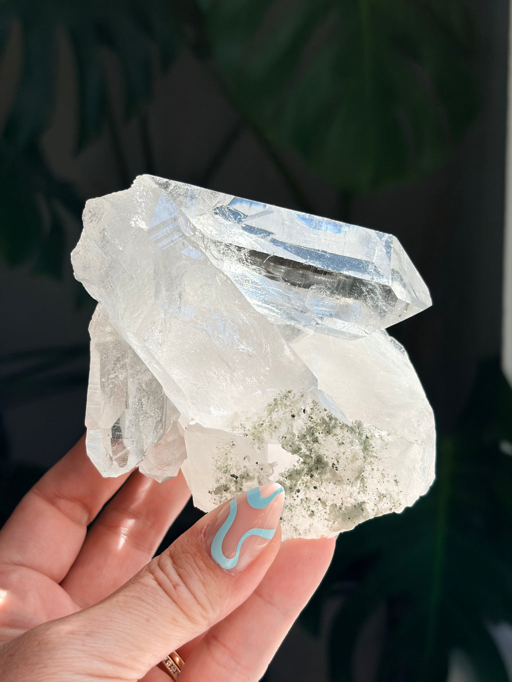 Raw Himalayan Quartz with Chlorite & Anatase
