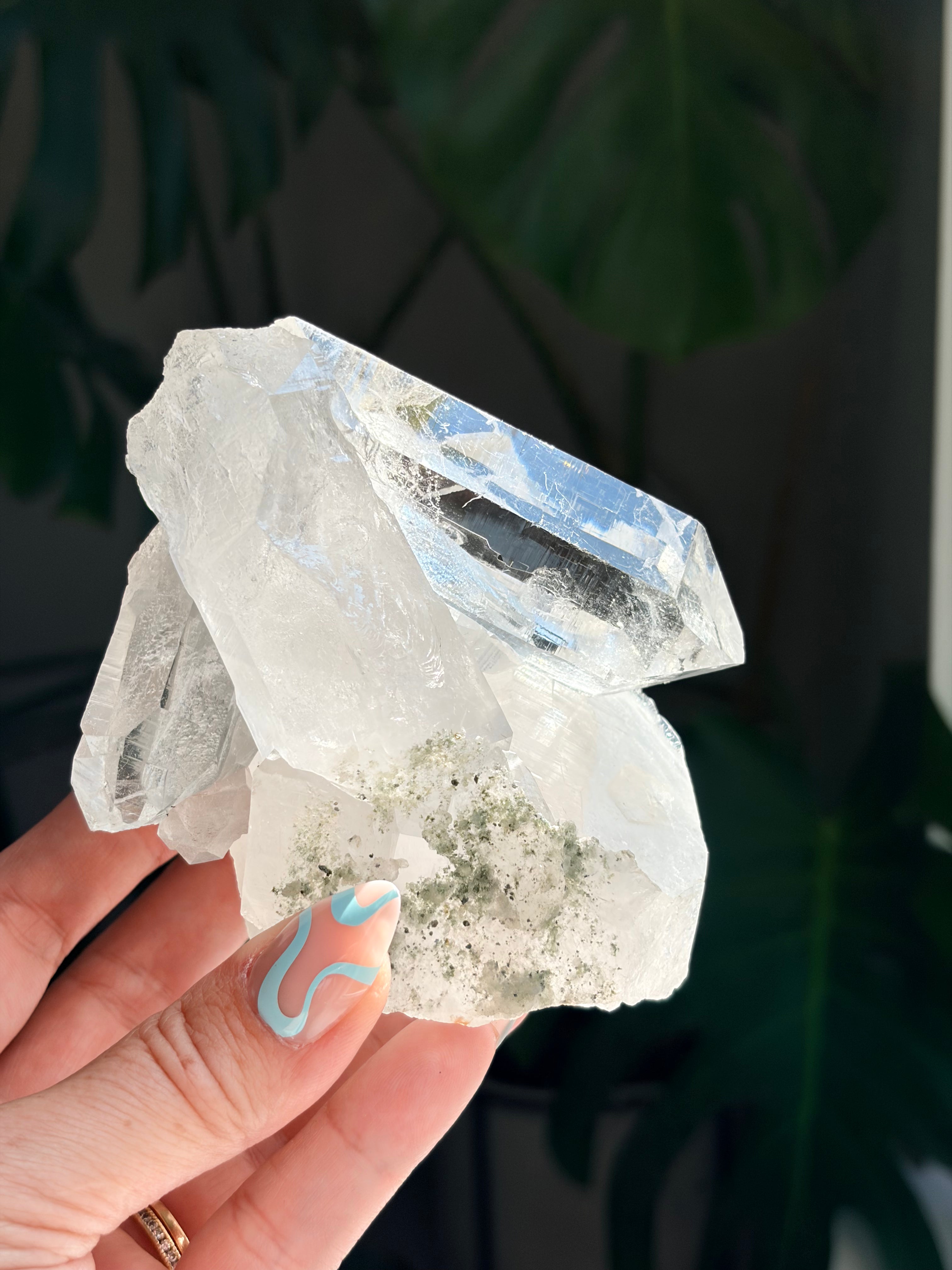 Raw Himalayan Quartz with Chlorite & Anatase
