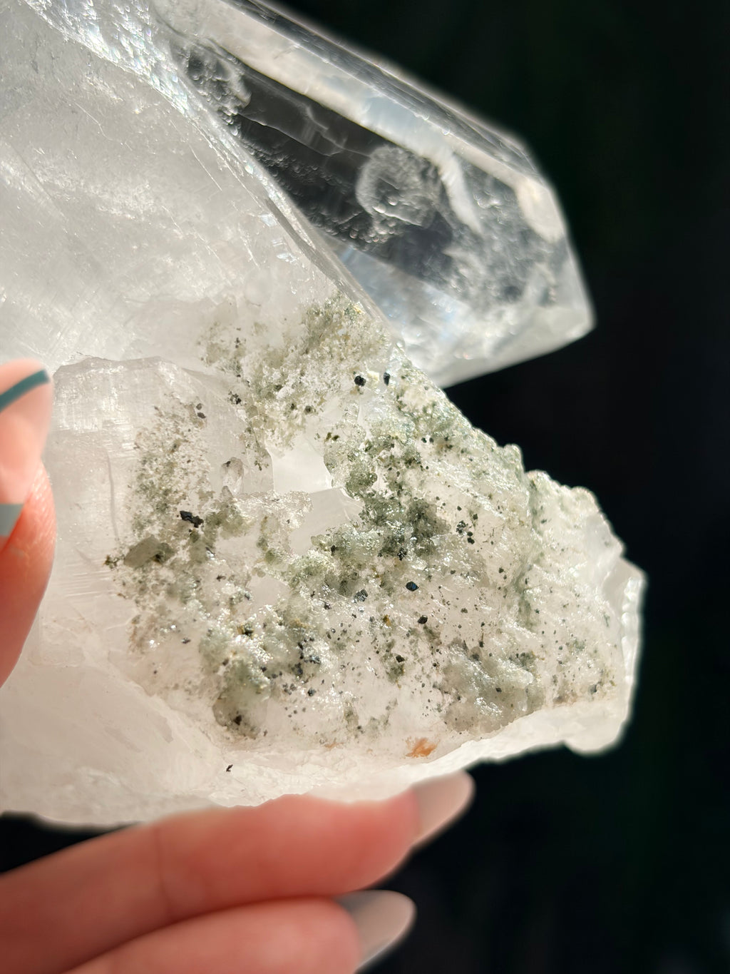 Raw Himalayan Quartz with Chlorite & Anatase