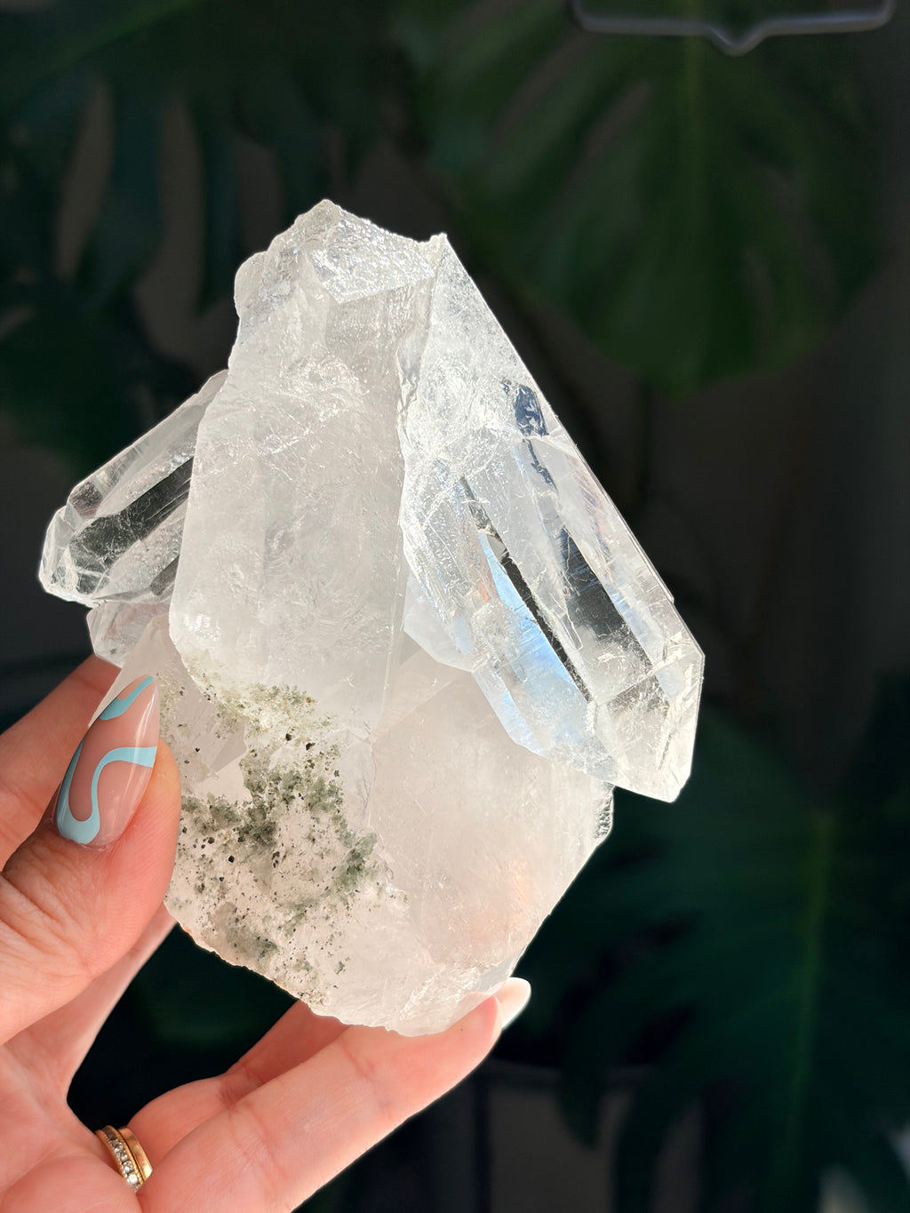 Raw Himalayan Quartz with Chlorite & Anatase