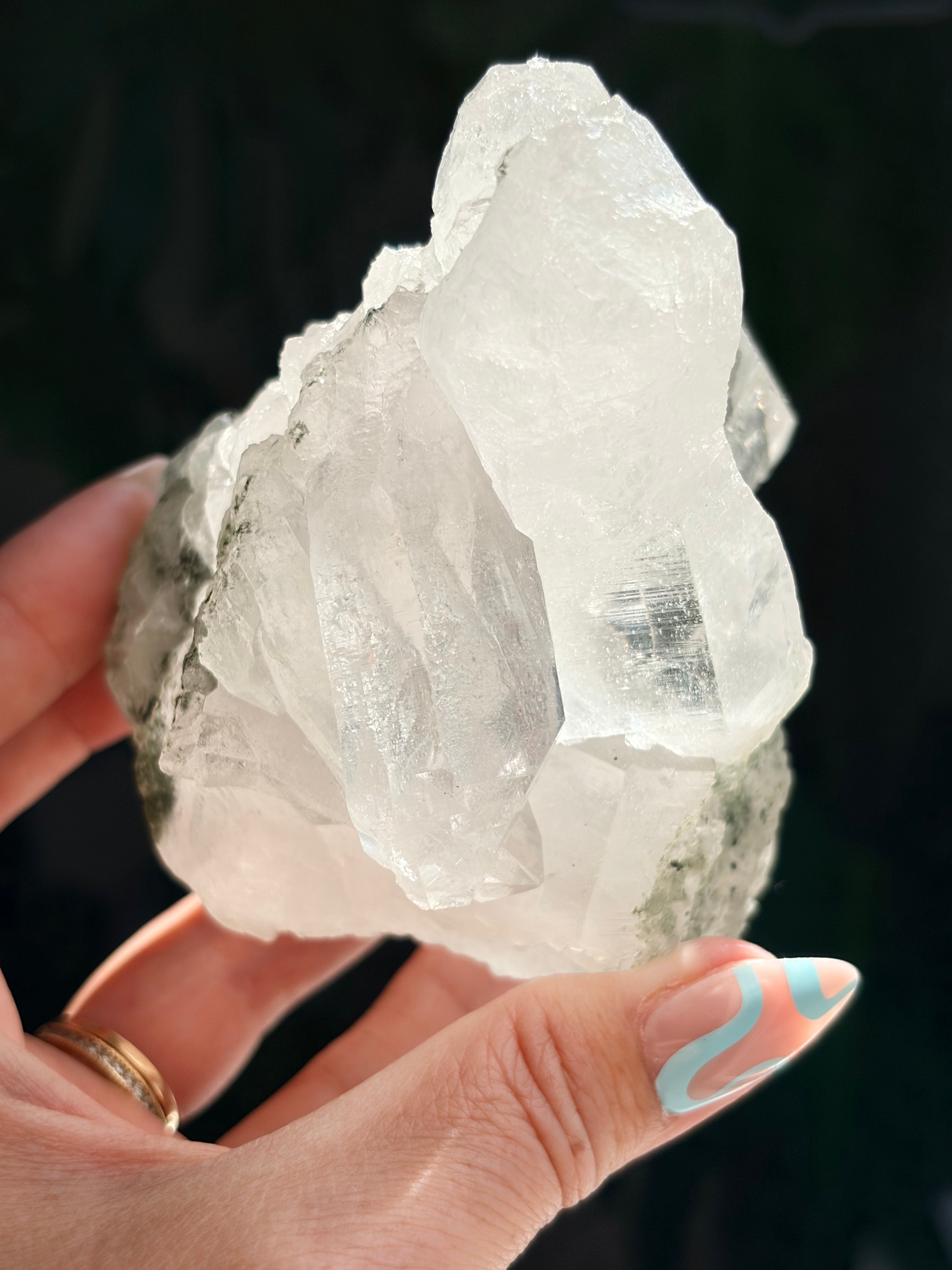 Raw Himalayan Quartz with Chlorite & Anatase