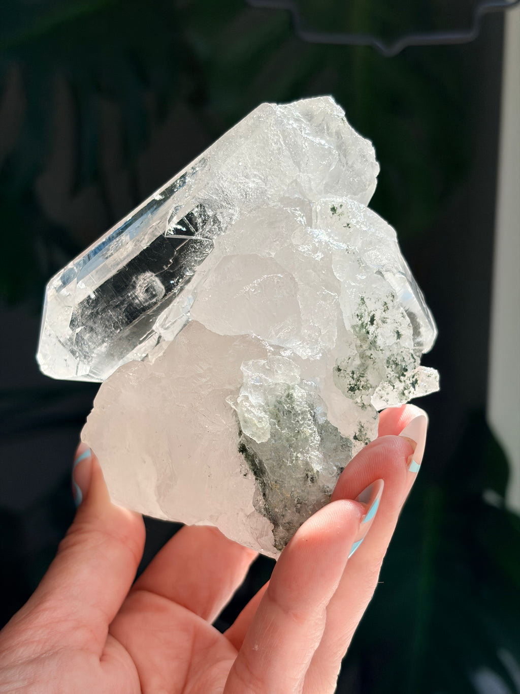 Raw Himalayan Quartz with Chlorite & Anatase
