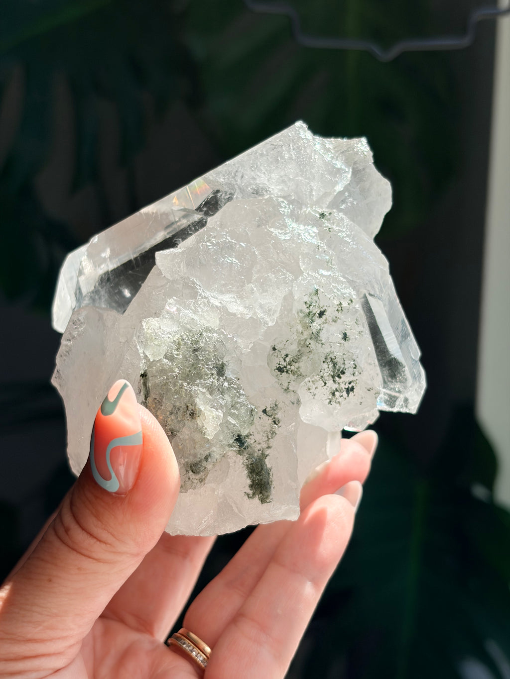 Raw Himalayan Quartz with Chlorite & Anatase