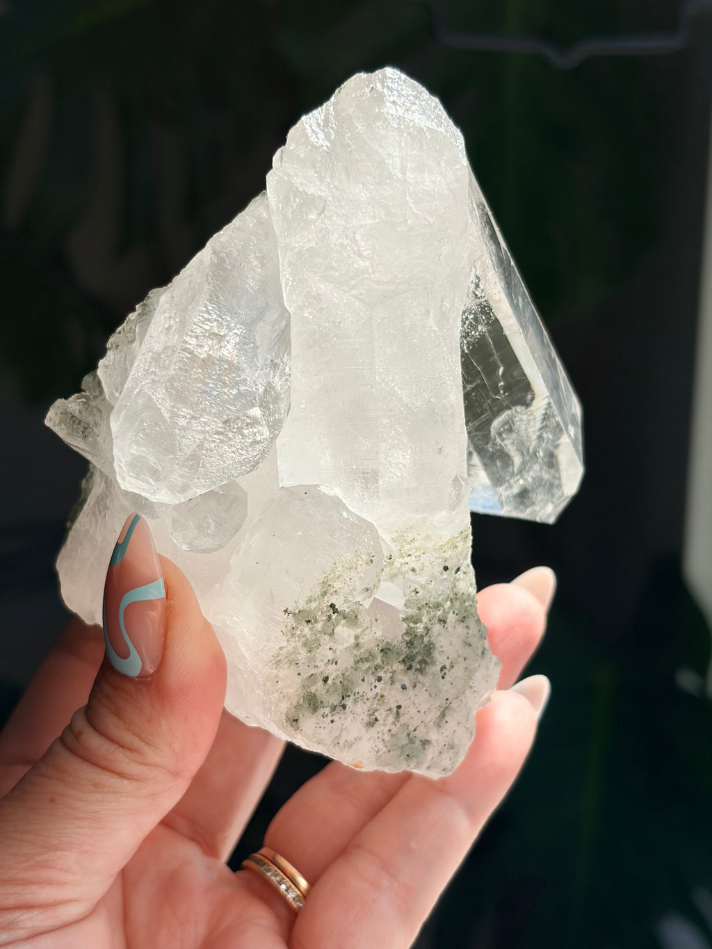 Raw Himalayan Quartz with Chlorite & Anatase