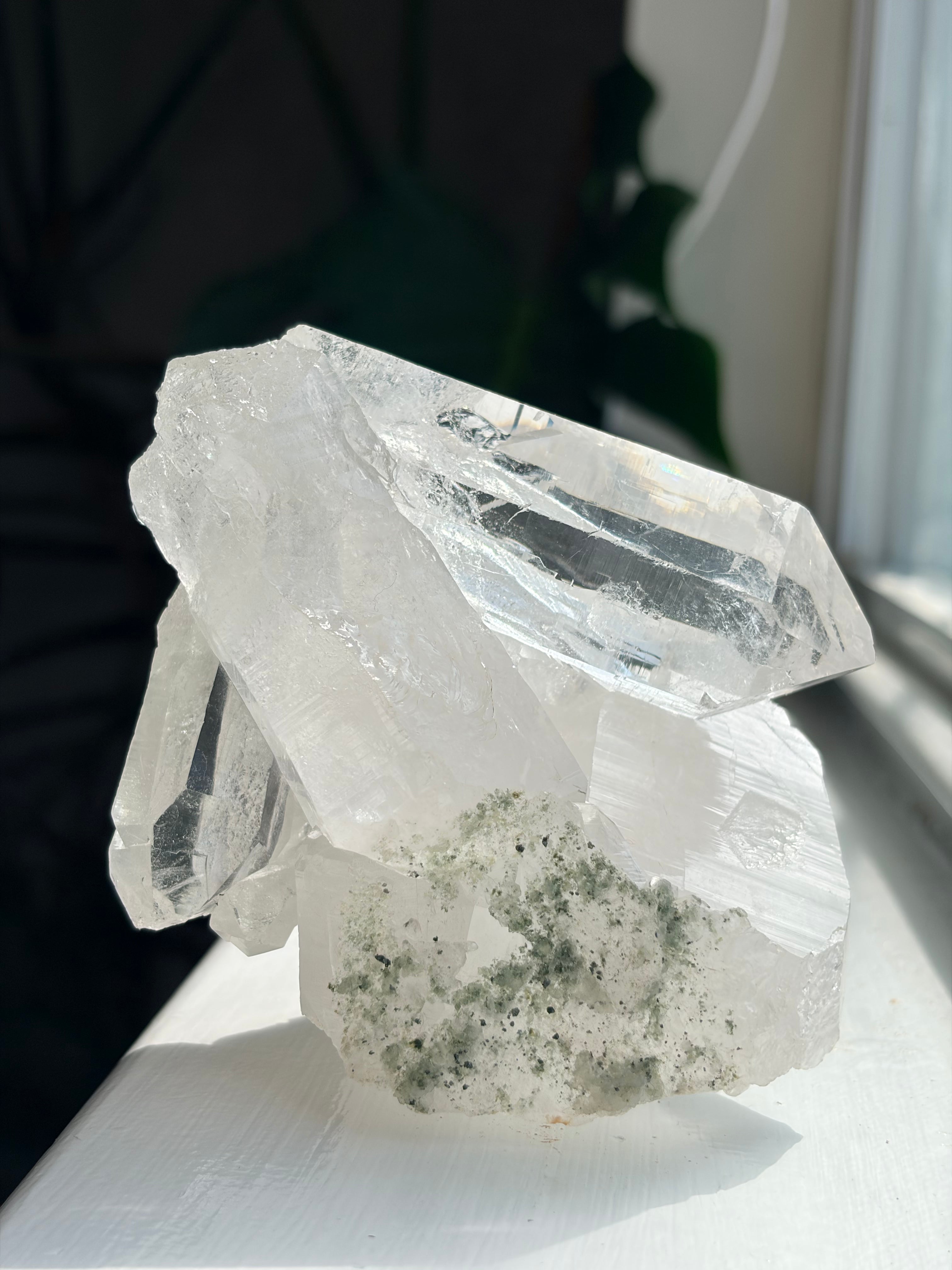 Raw Himalayan Quartz with Chlorite & Anatase