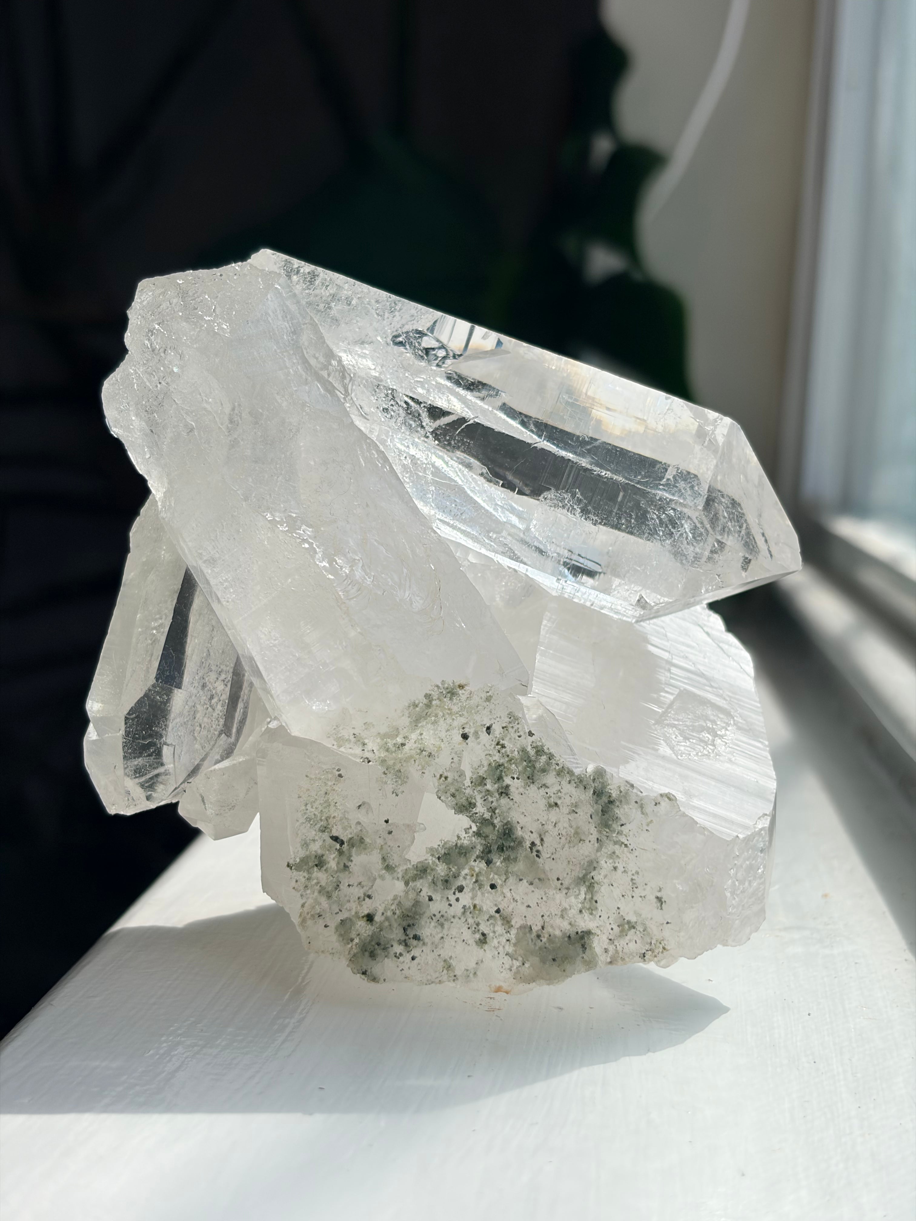 Raw Himalayan Quartz with Chlorite & Anatase