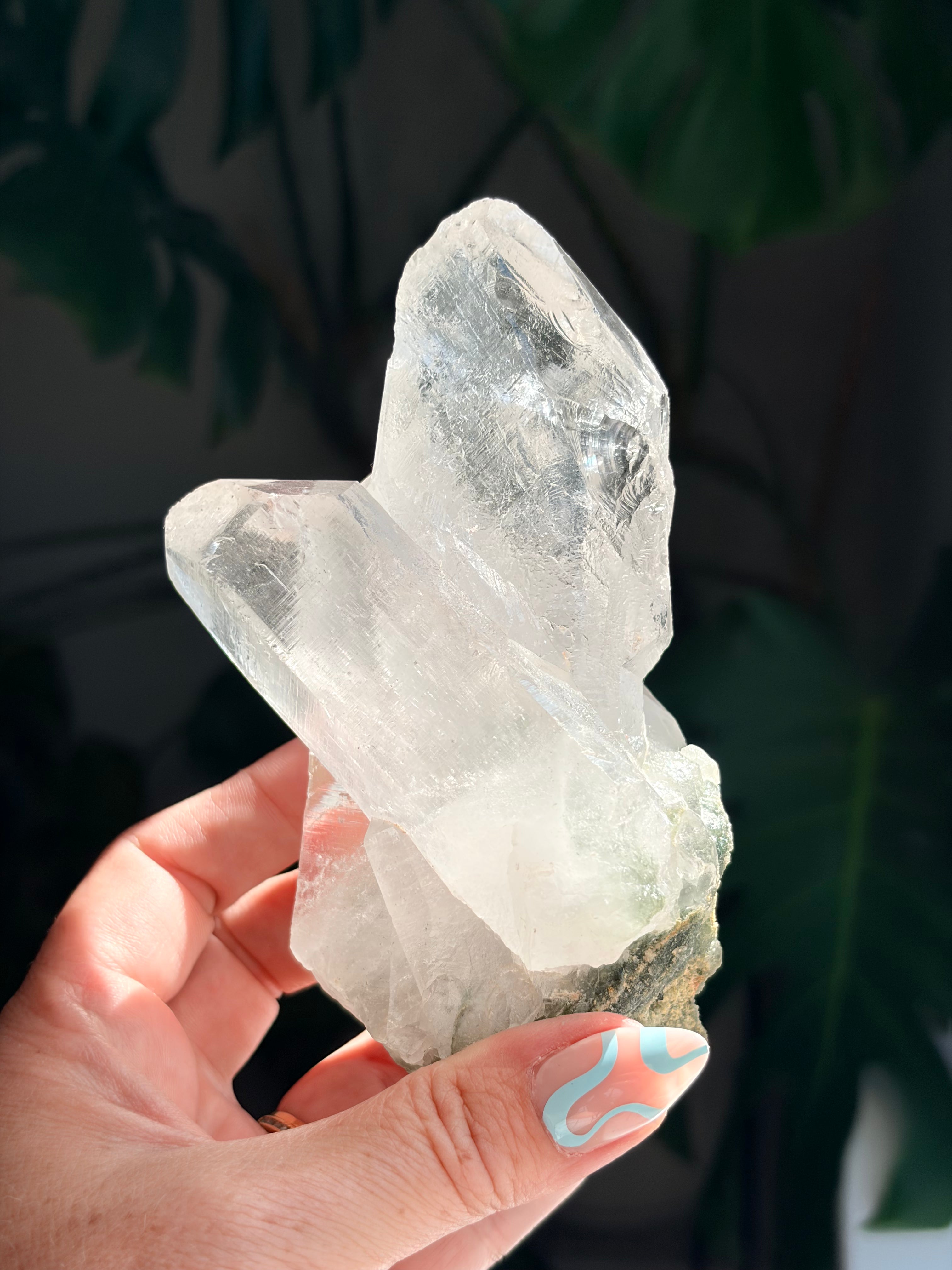 Raw Himalayan Quartz with Chlorite & Anatase