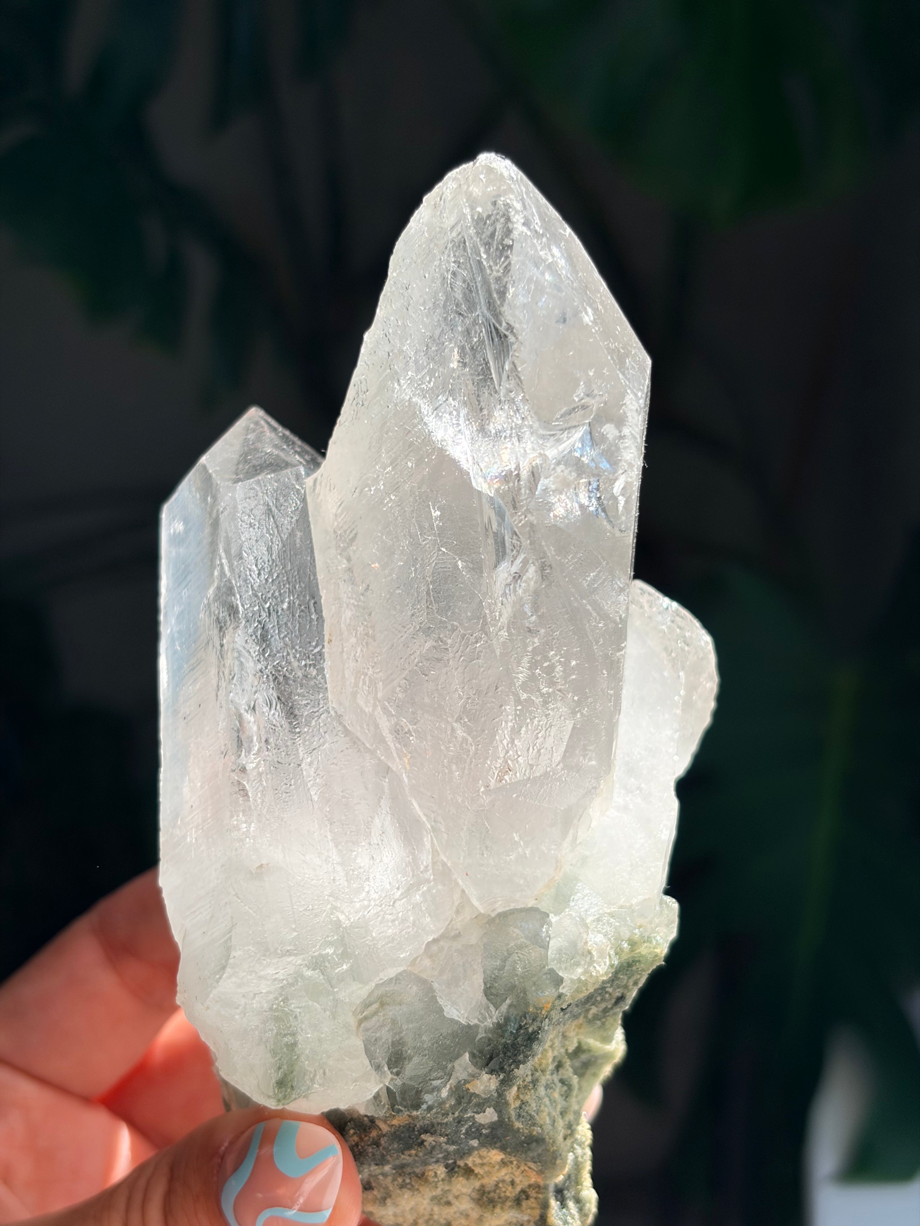 Raw Himalayan Quartz with Chlorite & Anatase