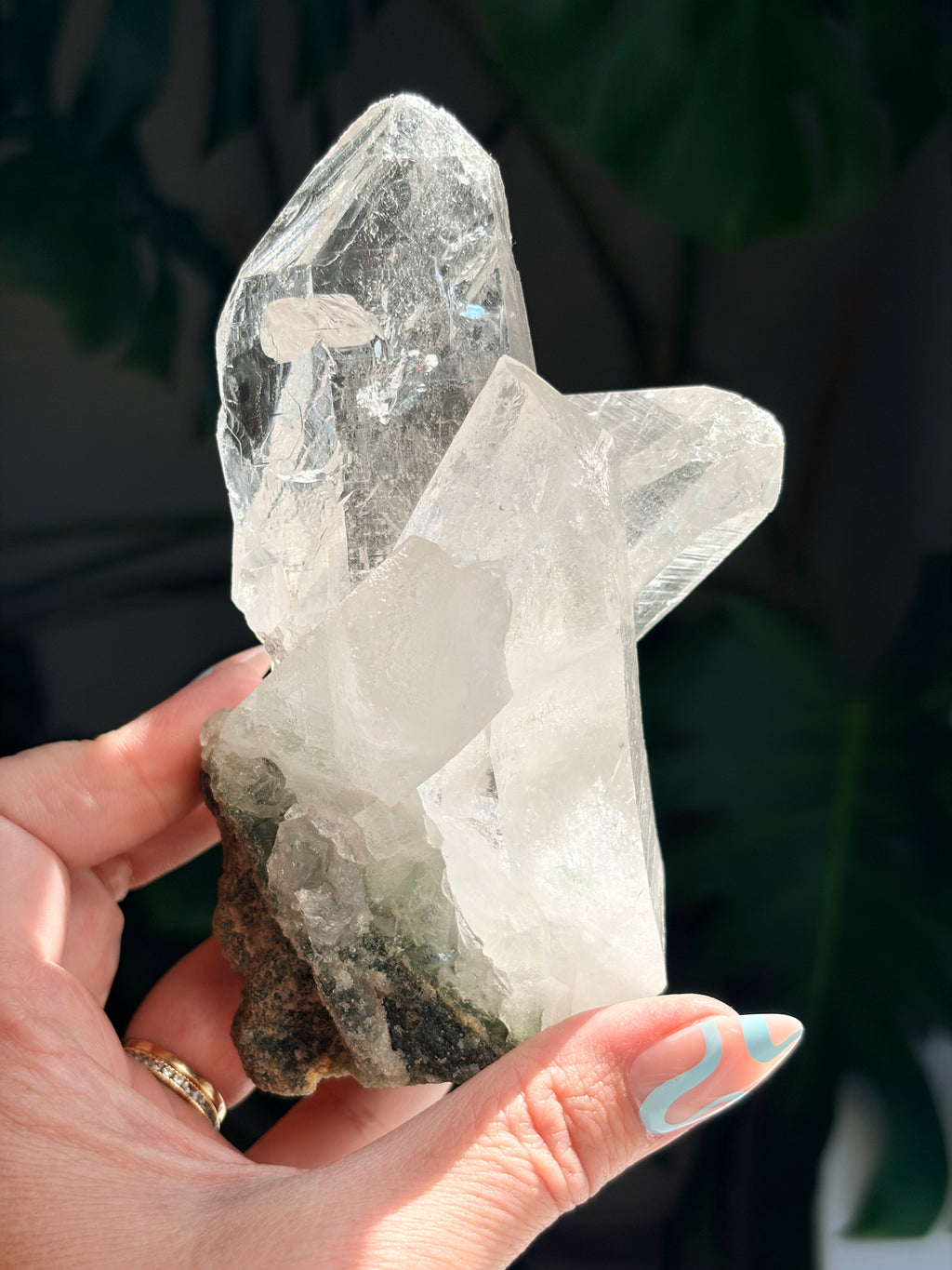 Raw Himalayan Quartz with Chlorite & Anatase