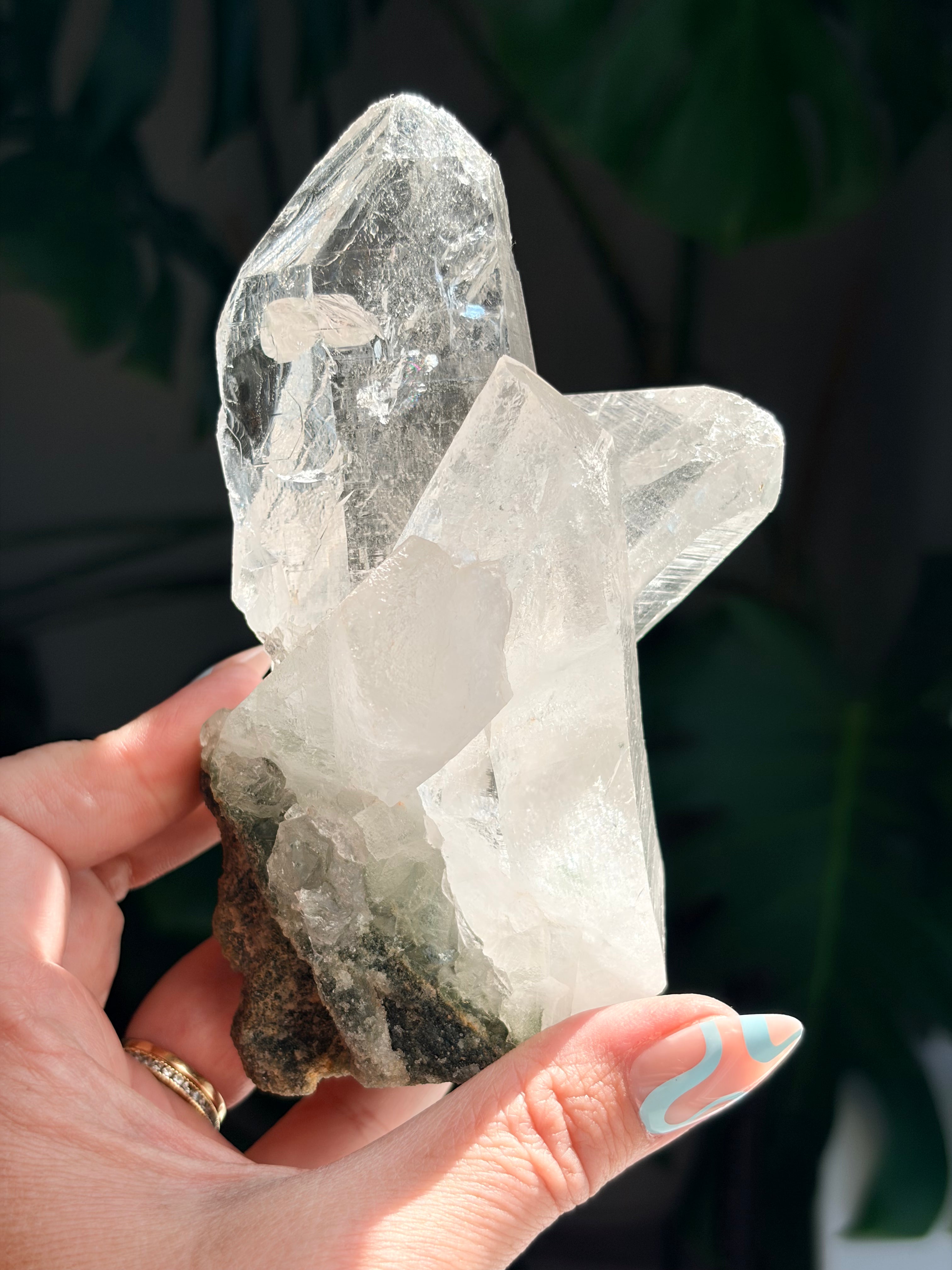 Raw Himalayan Quartz with Chlorite & Anatase