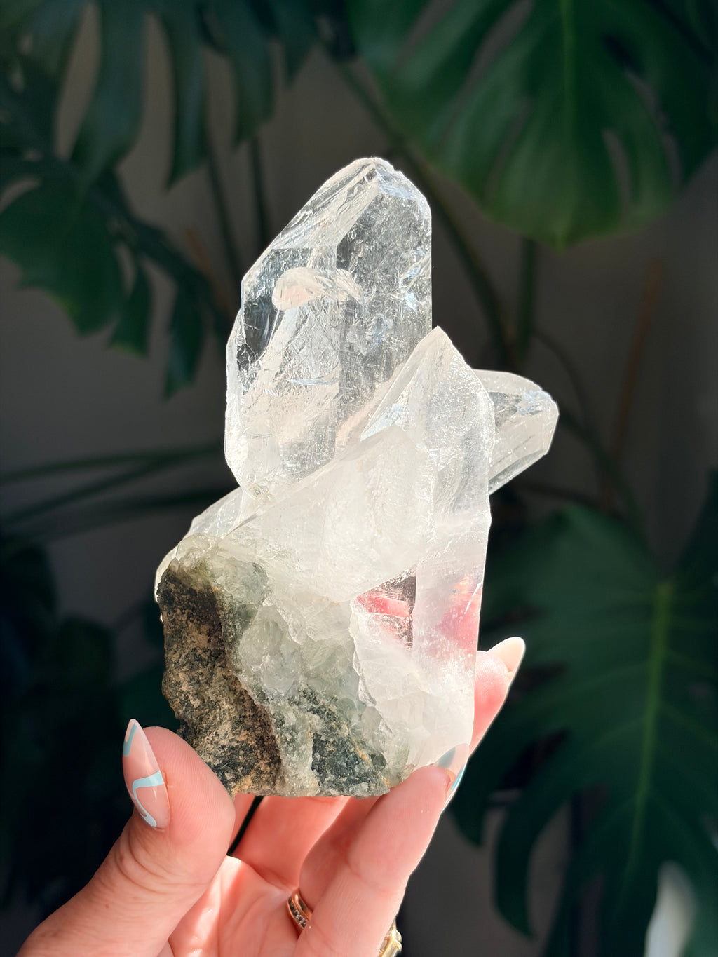Raw Himalayan Quartz with Chlorite & Anatase