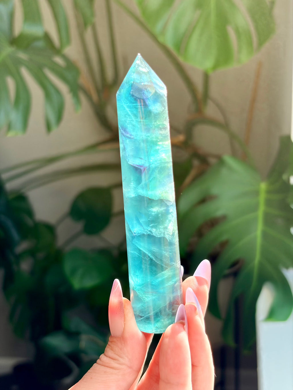Rainbow Fluorite Pencil Tower