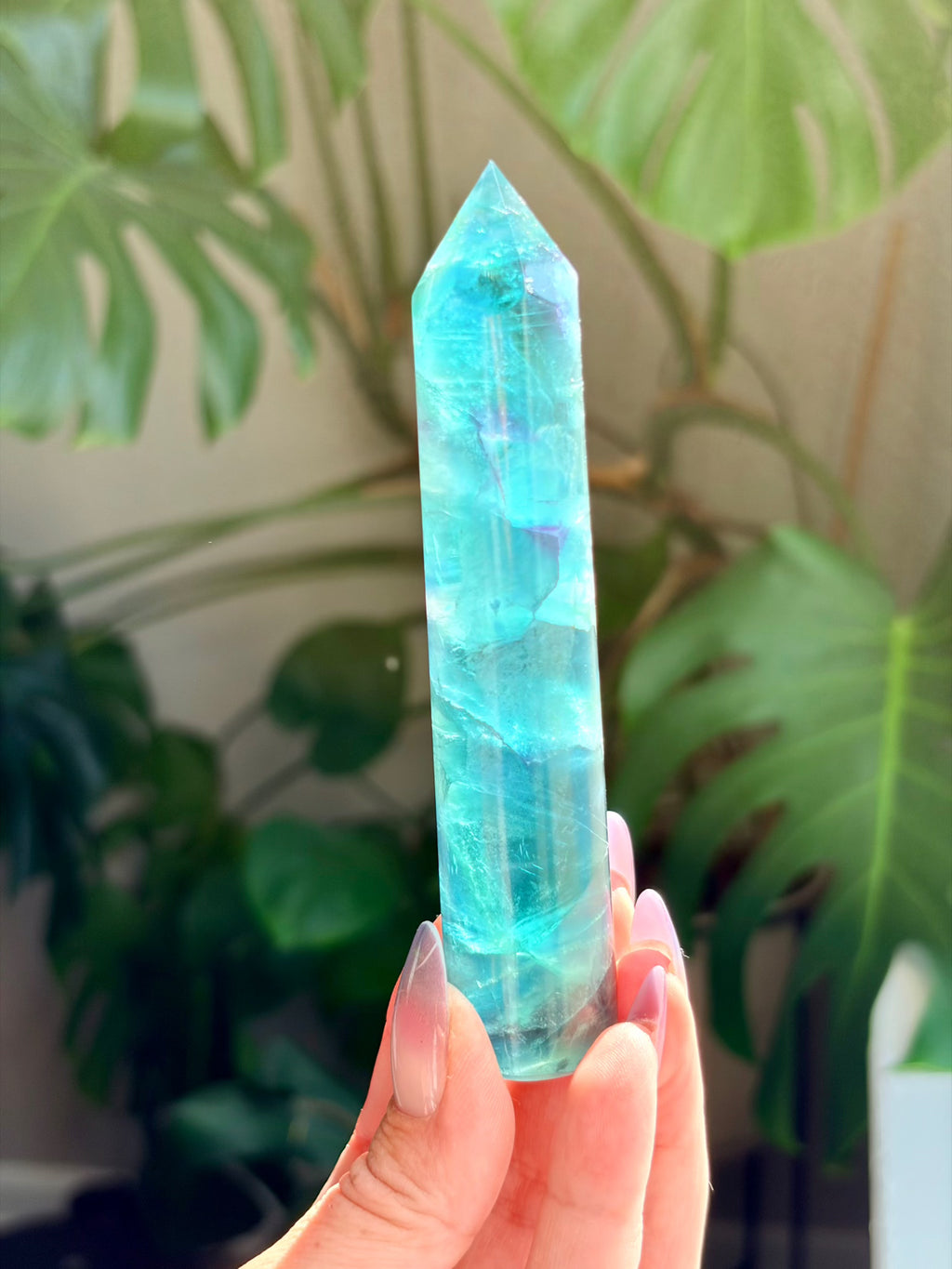 Rainbow Fluorite Pencil Tower