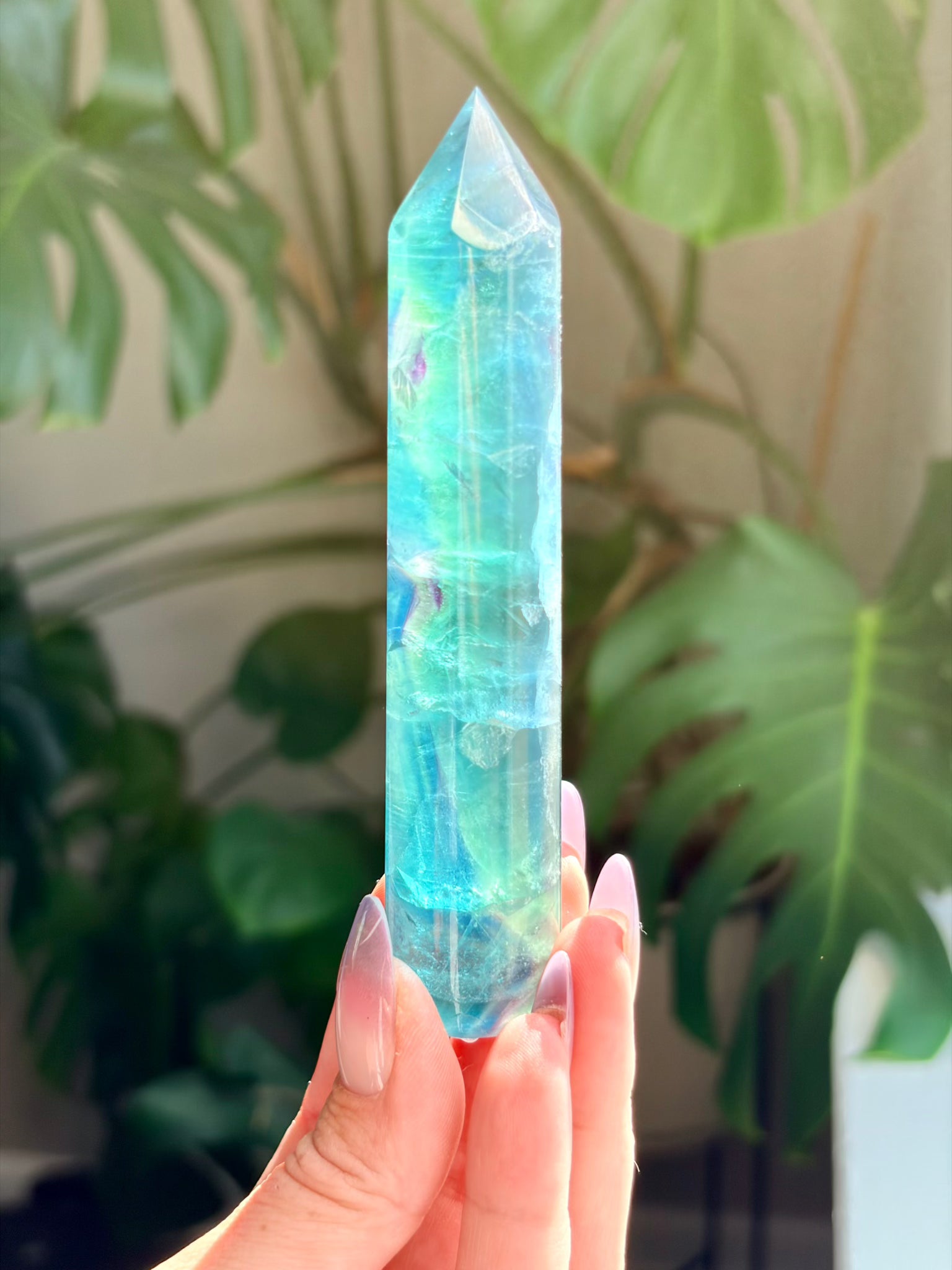 Rainbow Fluorite Pencil Tower