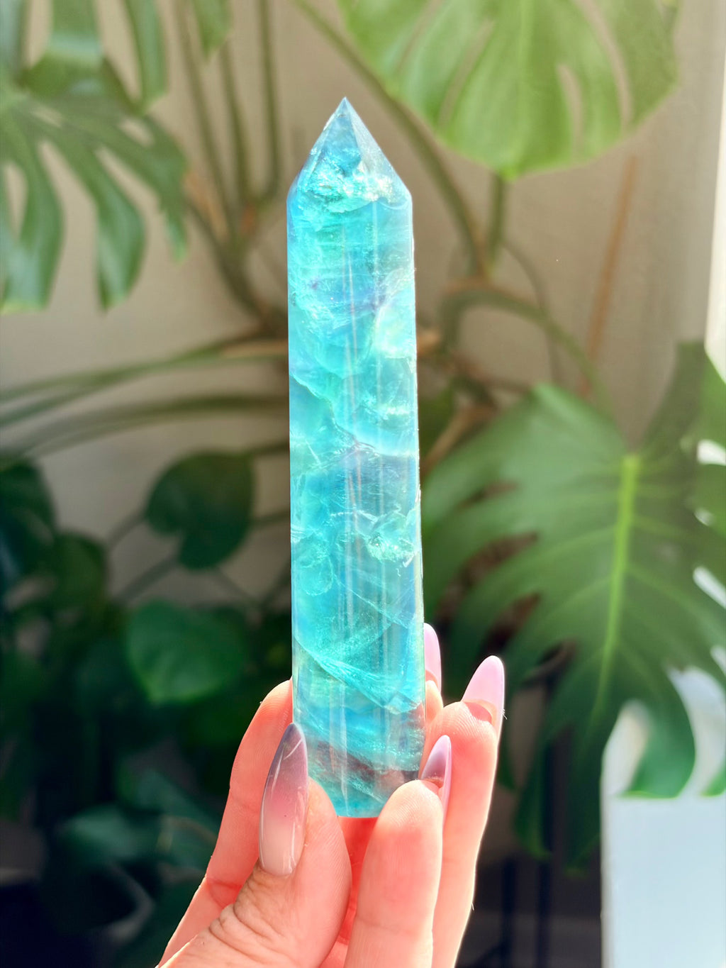 Rainbow Fluorite Pencil Tower