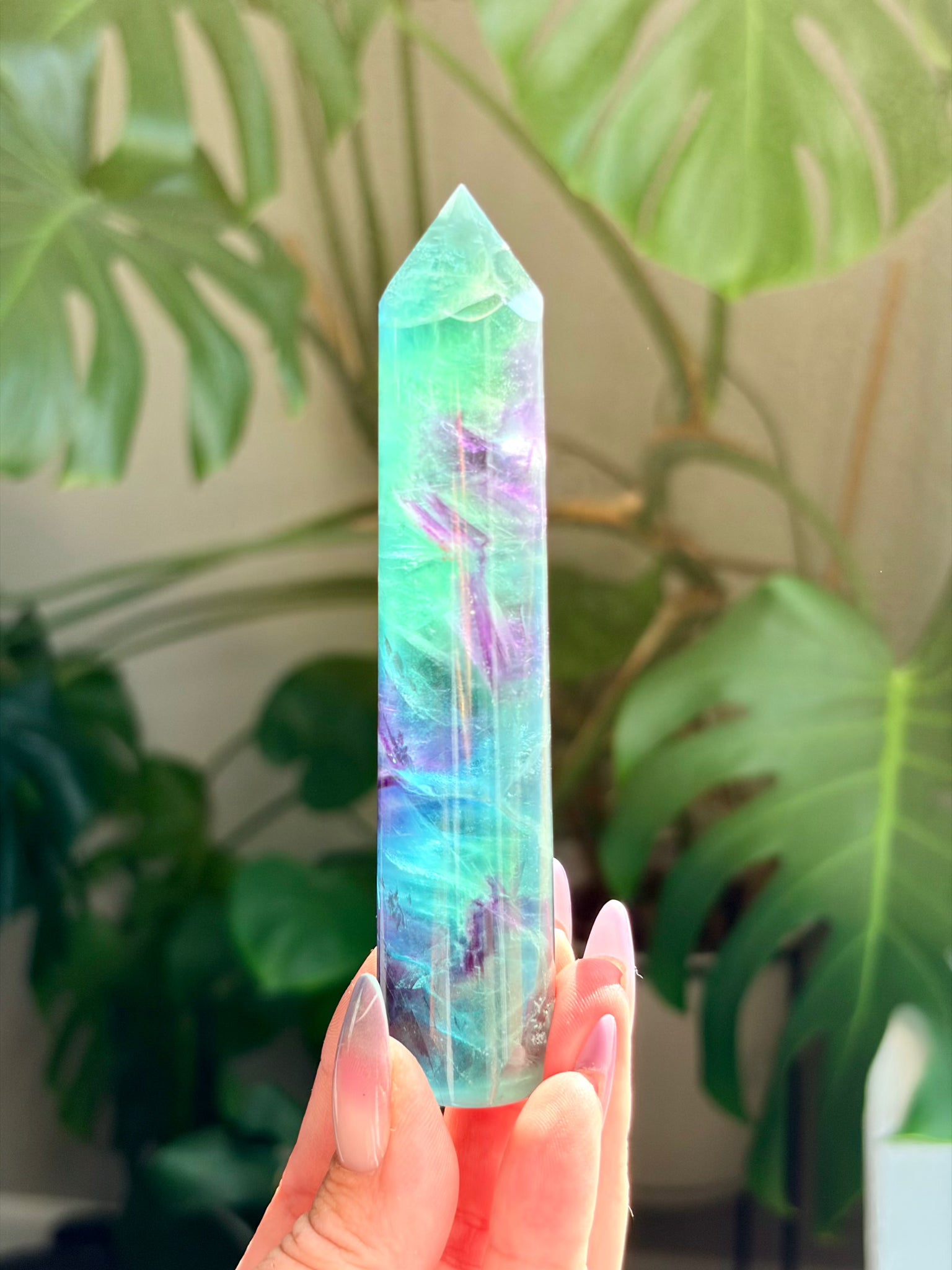 Rainbow Fluorite Pencil Tower